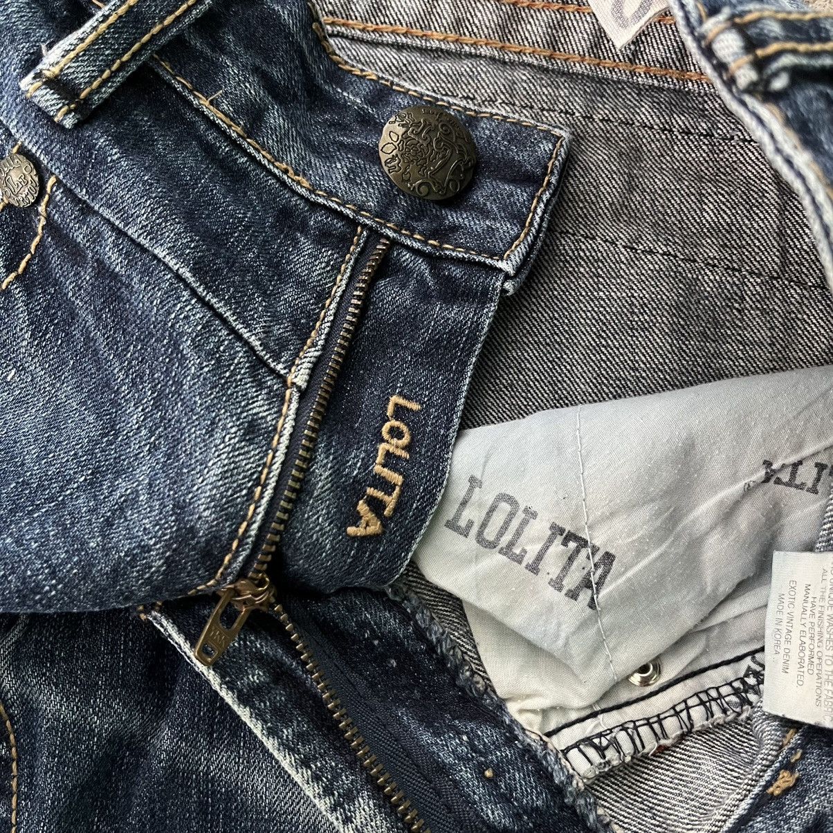 Japanese Brand Vintage Lolita Flare Faded Distressed Jeans Size US 30 / EU 46 - 10 Thumbnail