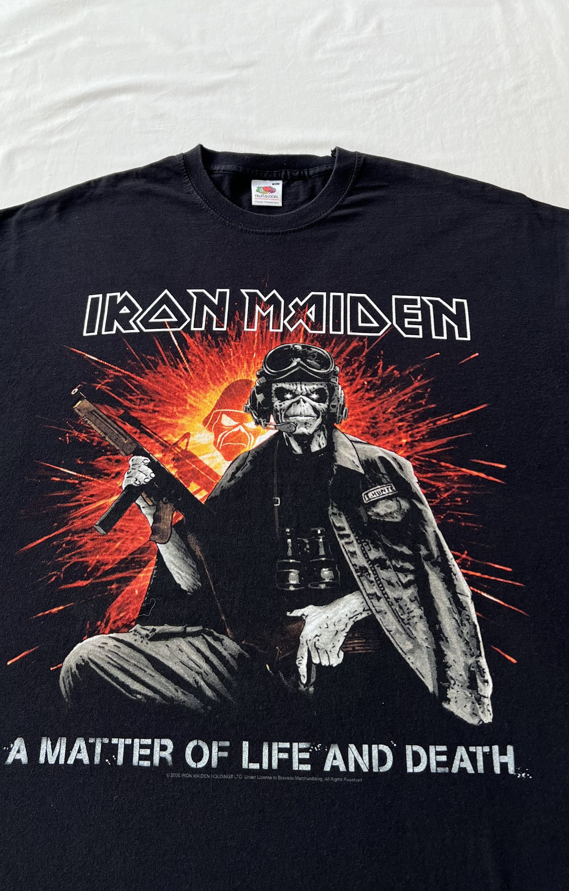 Band Tees Vintage 2006 Iron Maiden A Matter Of Life And Death T-shirt Size US XL / EU 56 / 4 - 5 Thumbnail