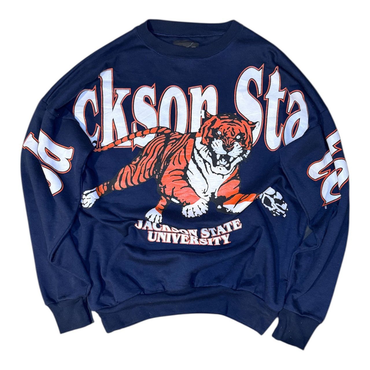 Vintage 90’s Jackson State University (HBCU) Spellout Crewneck Size US XXL / EU 58 / 5 - 1 Thumbnail