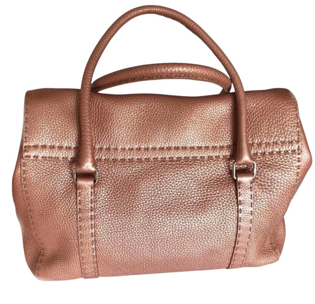 Fendi Fendi - Selleria Pink Roman Leather Handbag Shoulder Bag Size ONE SIZE - 2 Thumbnail
