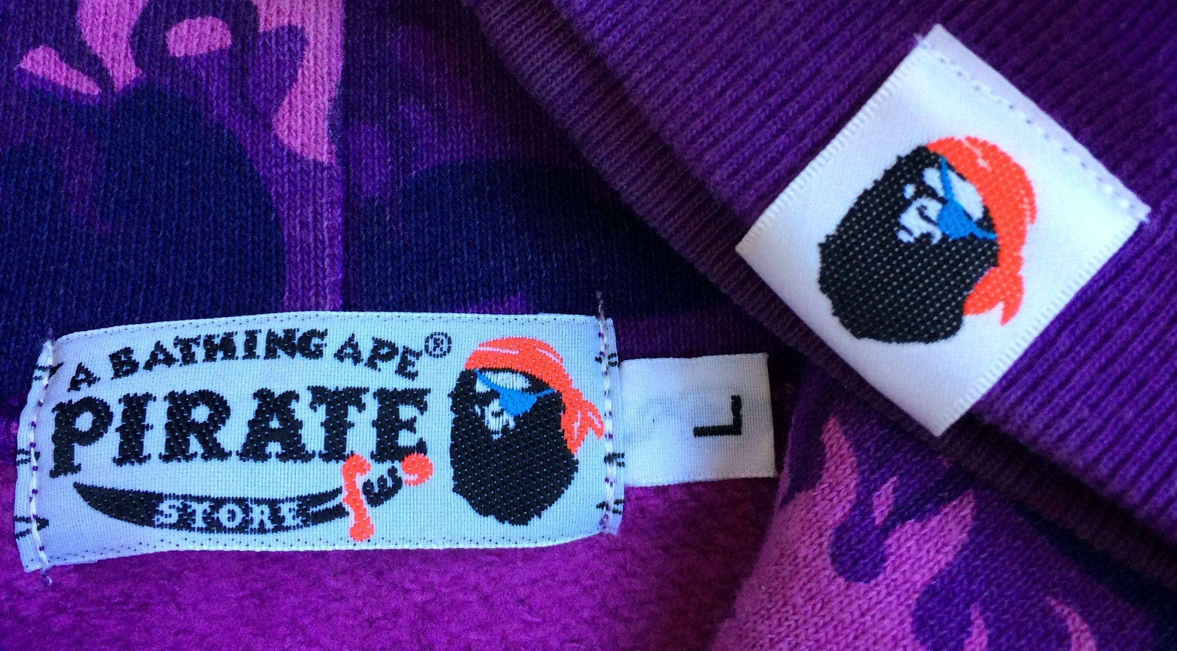 Bape OG Bathing Ape Purple Fire Camo Full Zip Hoodie Size US L / EU 52-54 / 3 - 4 Thumbnail