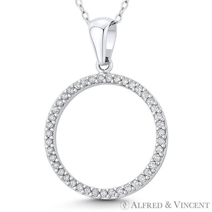 Other Open Circle Eternity Charm CZ Crystal Pave 32x21mm Pendant Size ONE SIZE - 1 Preview