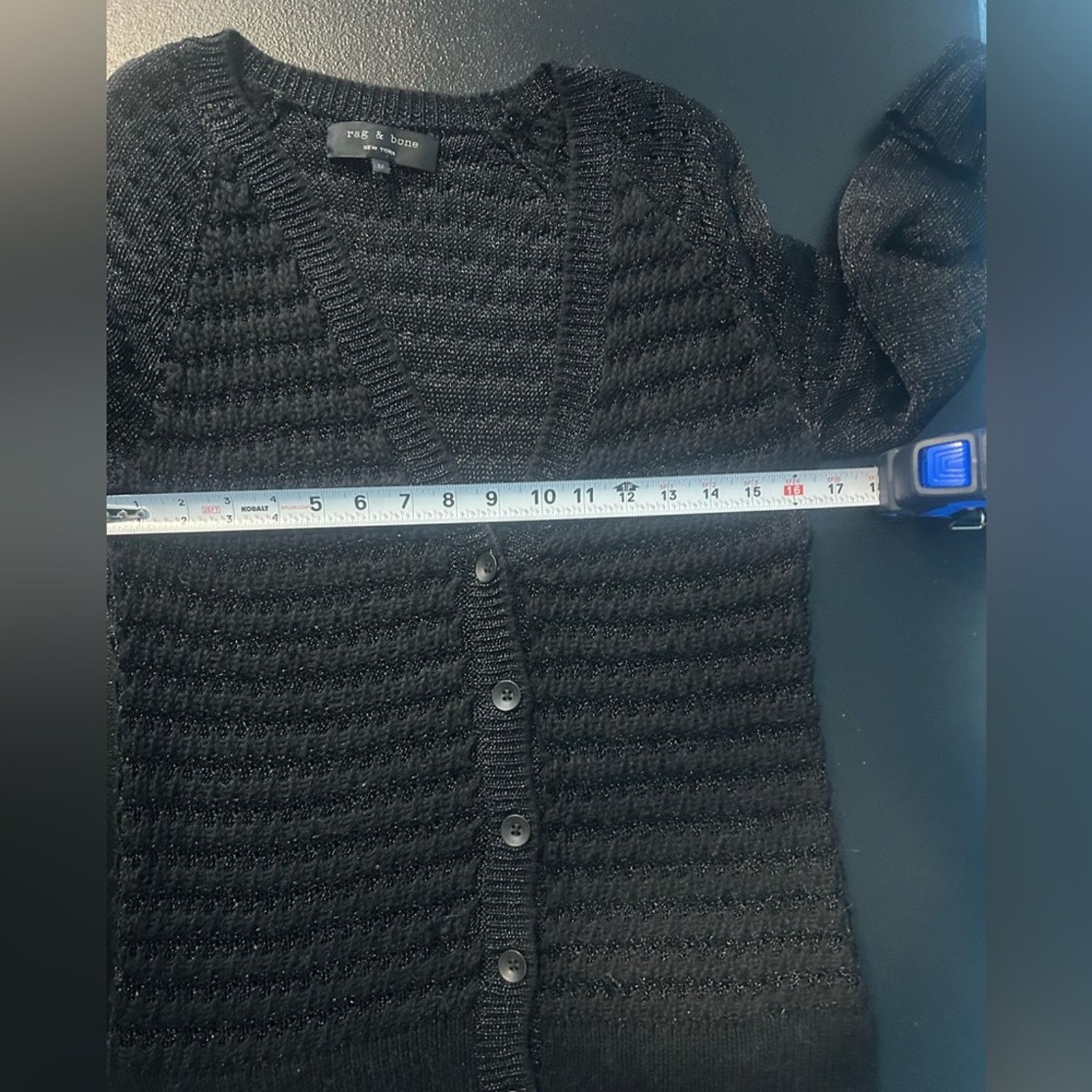 Rag & Bone Rag & Bone Alpaca Viscose Black Knit Cardigan Sweater M Size M / US 6-8 / IT 42-44 - 8 Thumbnail