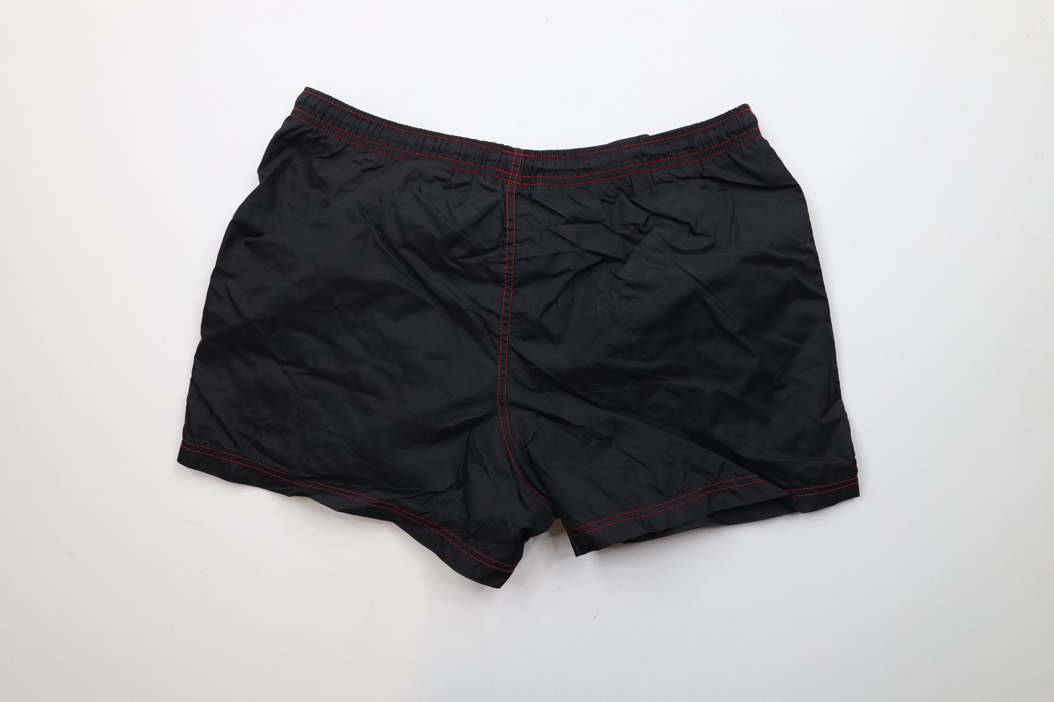 Hanes × Vintage Vintage 90s Hanes Lined Above Knee Shorts Black Nylon Size US 34 / EU 50 - 8 Thumbnail