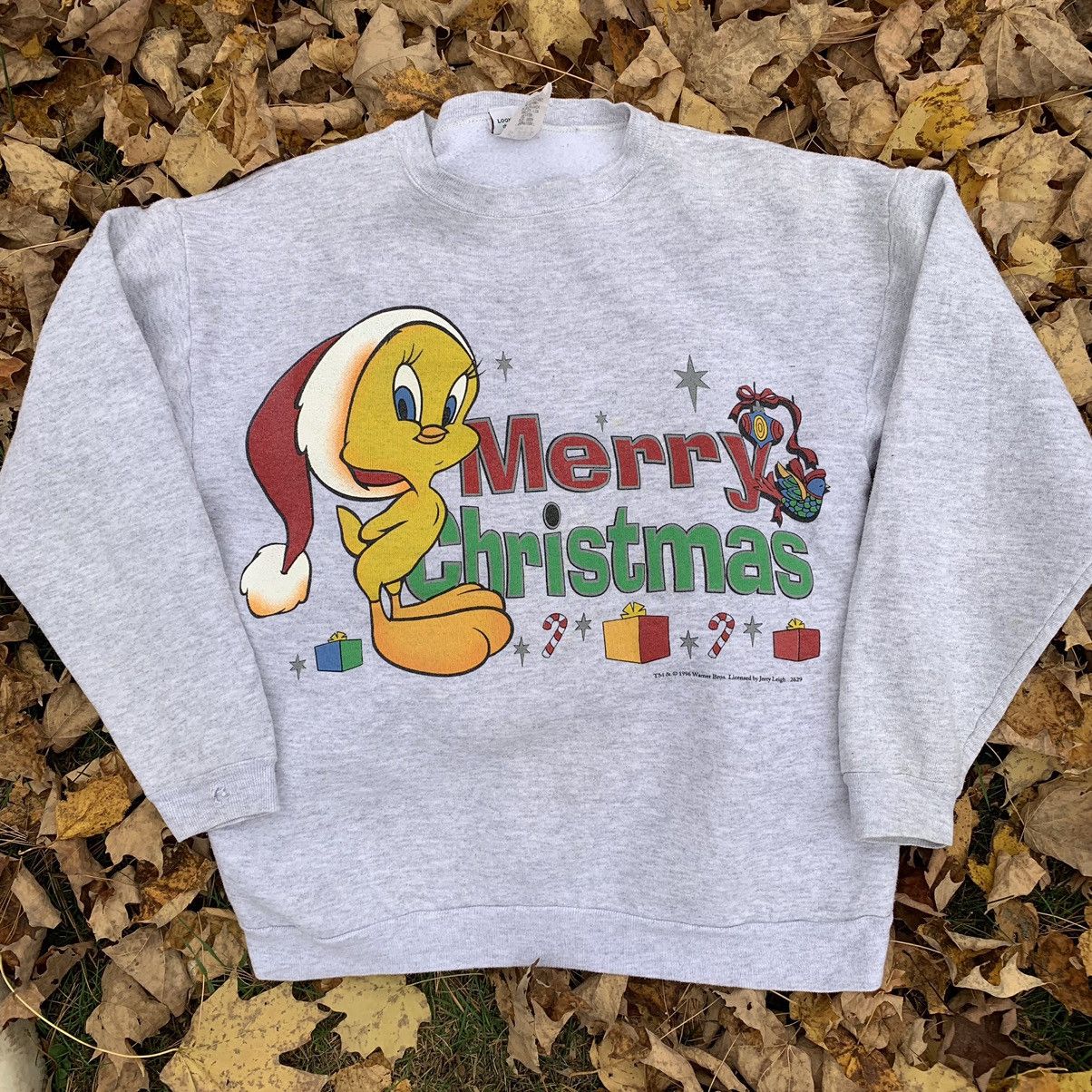 Warner Bros Vintage Looney Tunes Tweety Bird Christmas Sweater Size M / US 6-8 / IT 42-44 - 1 Thumbnail
