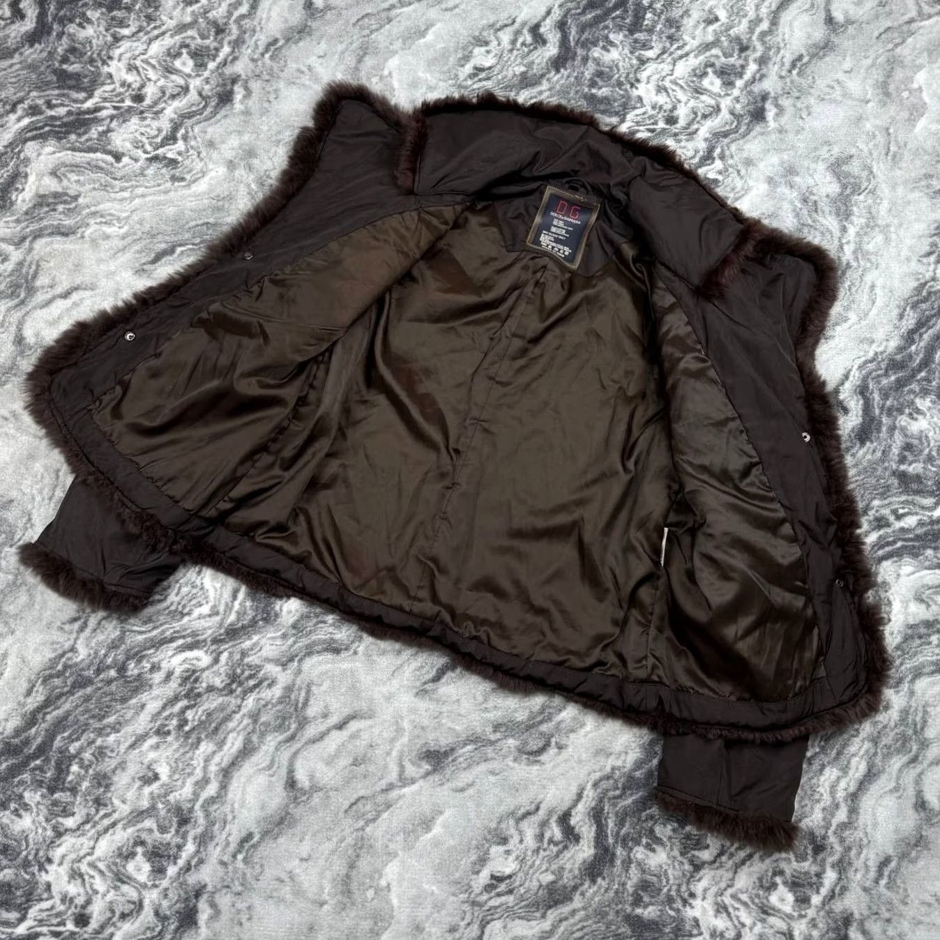 Dolce & Gabbana VINTAGE Dolce&Gabbana Jacket Real Fur 2XL Womens Brown Fur Lining Regular Size Vintage Primera? Wait, cannot add extra. Size XXL / US 16-18 / IT 52-54 - 4 Thumbnail
