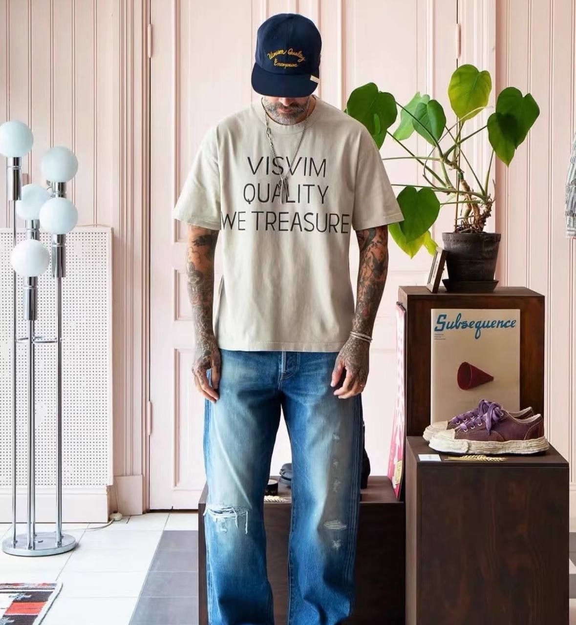 Visvim T-shirt VISVIM 25AW JUMBO TEE S/S DMGD with short sleeves Size US XL / EU 56 / 4 - 4 Thumbnail