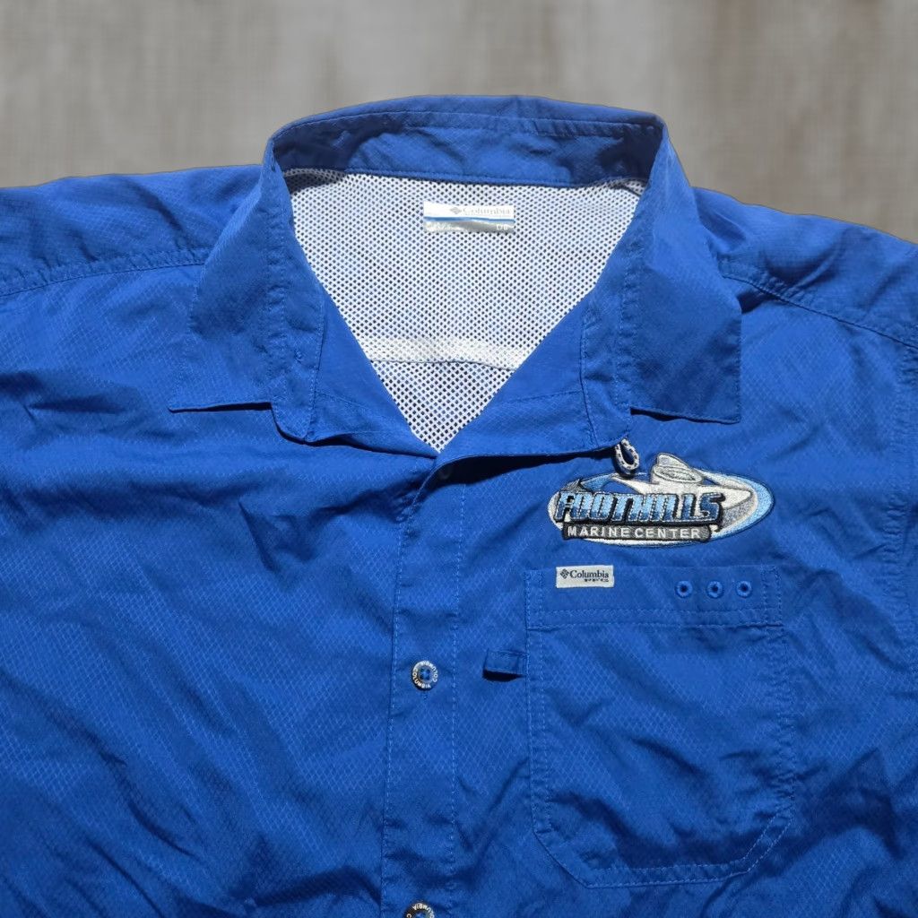 Vintage Columbia Shirt Mens L Blue PFG Foothills Omni-Shade Short Sleeve Button Up Collared Casual Modern Size US L / EU 52-54 / 3 - 1 Thumbnail
