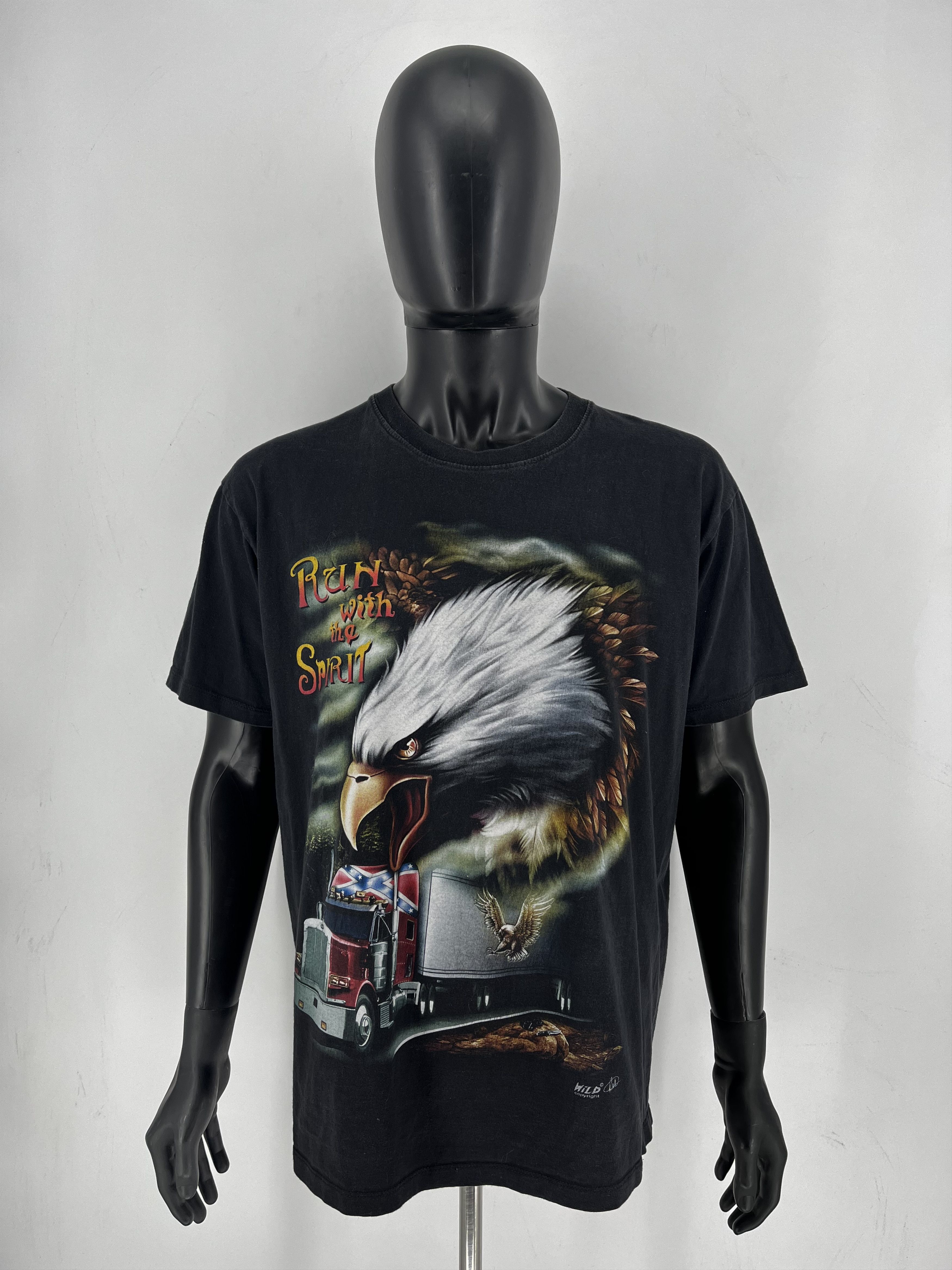 Band Tees Vintage America Eagle On the Sky Double Side Overprinted Tee Size US XL / EU 56 / 4 - 2 Thumbnail