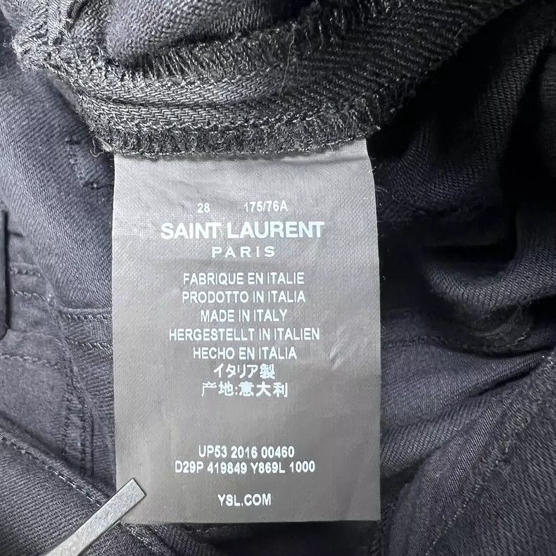 Saint Laurent Paris Saint Laurent 16fwD10 Basic Fringed Raw Jeans 2504-Nextarro Size US 28 / EU 44 - 4 Thumbnail