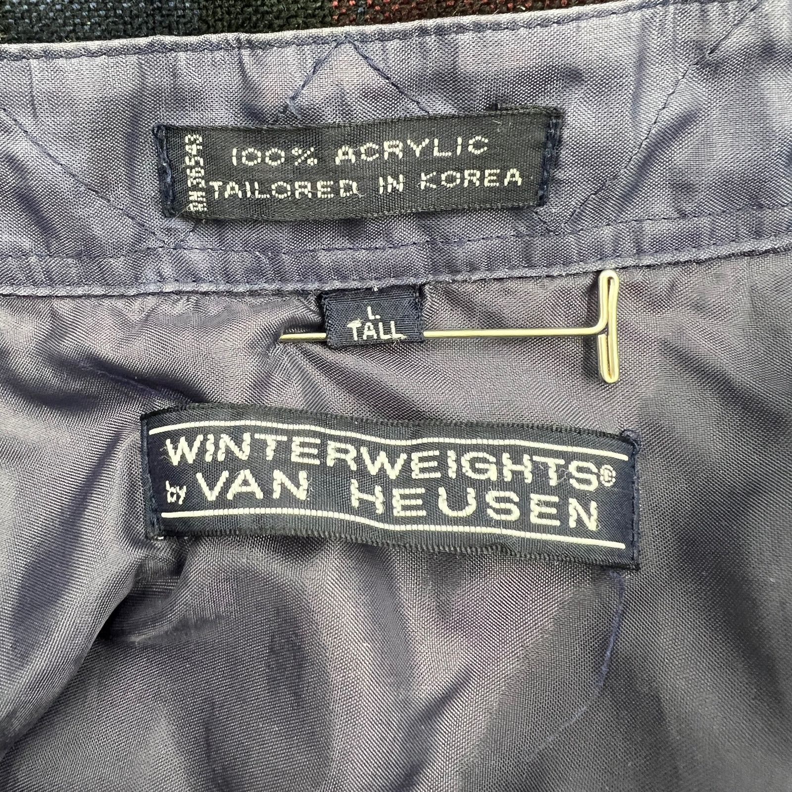 Vintage Vintage Van Heusen Winterweights Acrylic Flannel Shirt Size US L / EU 52-54 / 3 - 3 Thumbnail