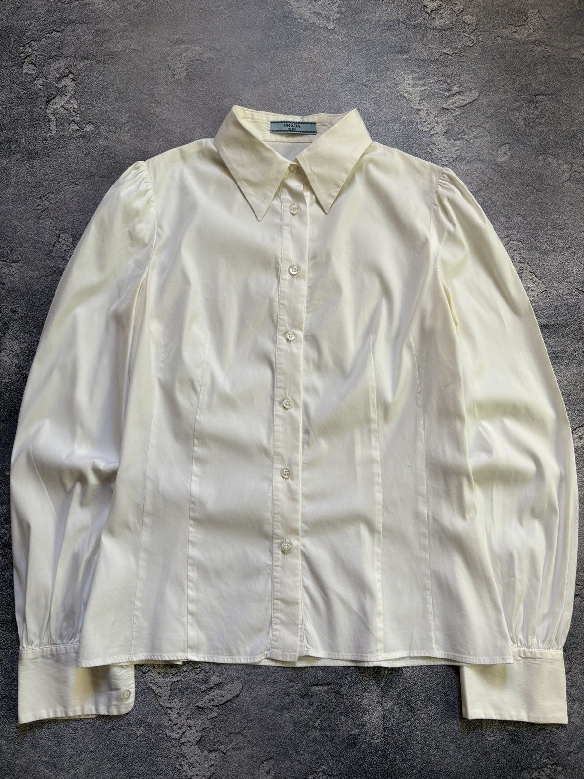 Prada Prada Milano Luxury Woman’s White Blouse Shirt Button Up Size M / US 6-8 / IT 42-44 - 4 Thumbnail