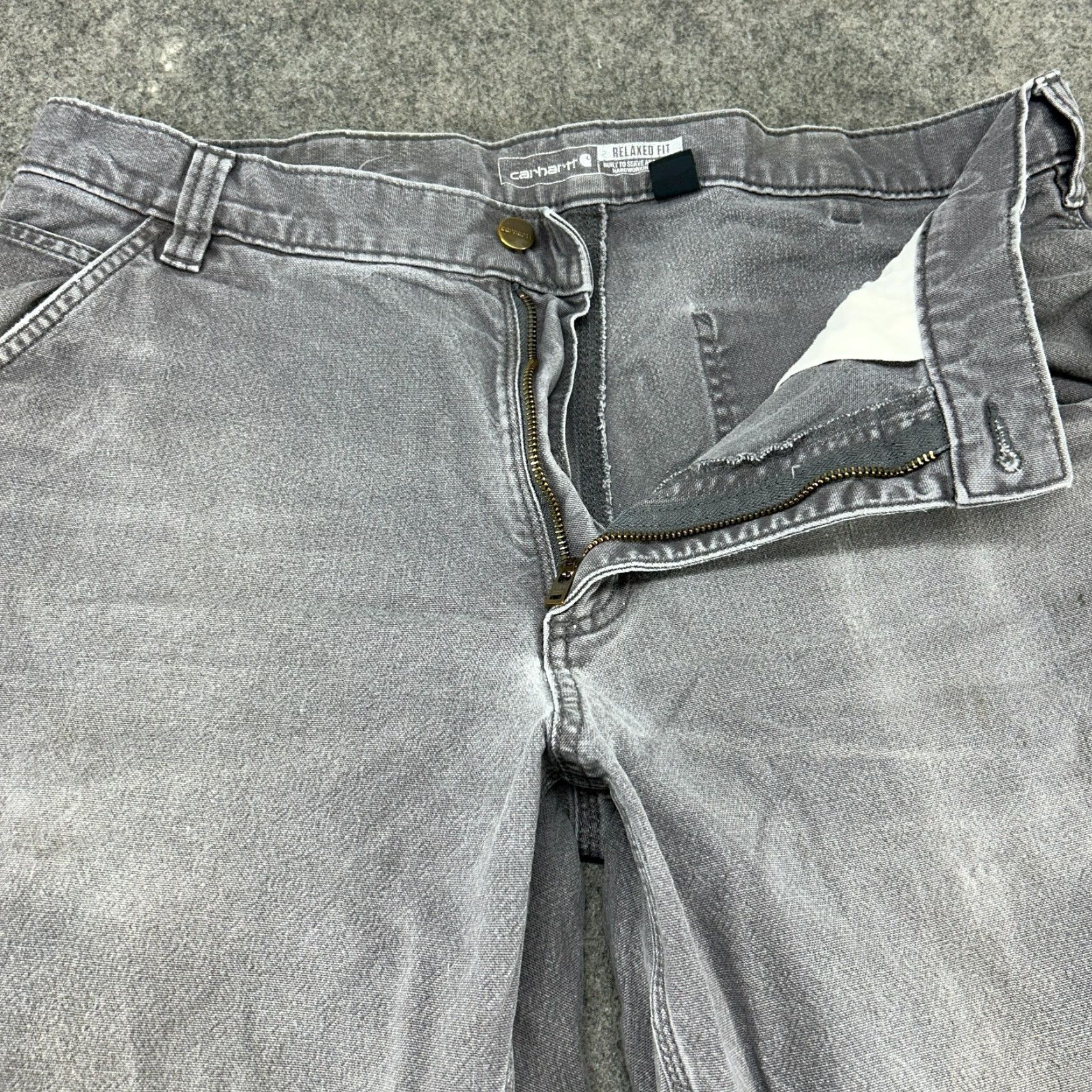 Carhartt Carhartt Pants Mens 36x36 Grey Carpenter Workwear Rugged Flex Relaxed Fit Canvas Size US 36 / EU 52 - 2 Thumbnail