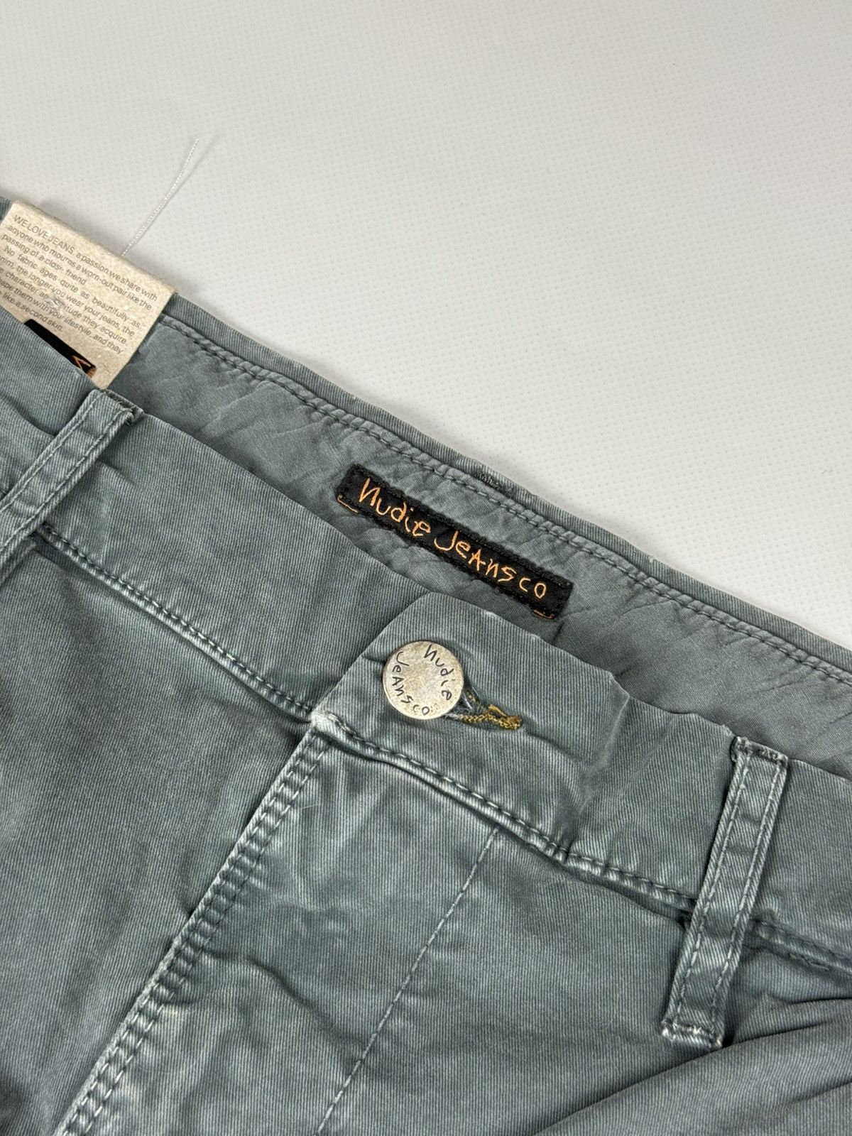 Nudie Jeans BNWT! Nudie Jeans Khaki Slim Concreted Chino Pants Trousers Size US 32 / EU 48 - 10 Thumbnail
