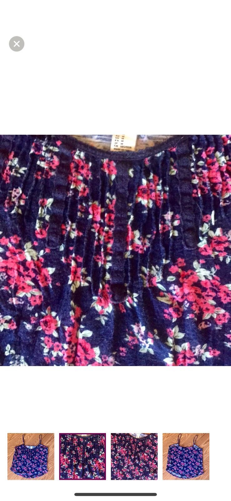 Forever 21 FOREVER 21 FLORAL EMBROIDERED CAMI CROPPED TANK TOP Size M / US 6-8 / IT 42-44 - 2 Thumbnail