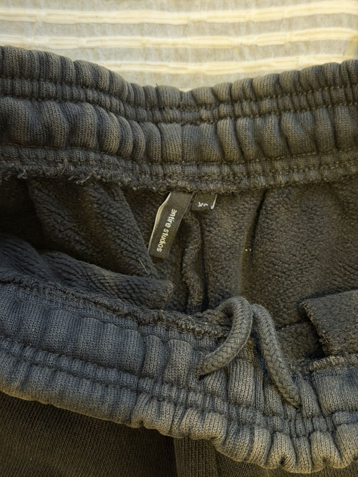 Entire Studios Entire Studios Washed Black Sweatpant Straight Leg Size US 31 - 2 Thumbnail