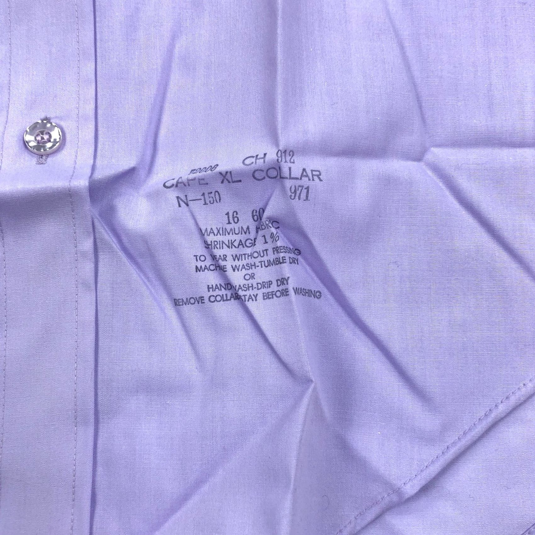 Sears VINTAGE Sears Purple 70s Shirt Mens Size 16 Cotton Blend Button-Front Short Sleeve Japan 1970s Size US L / EU 52-54 / 3 - 2 Thumbnail