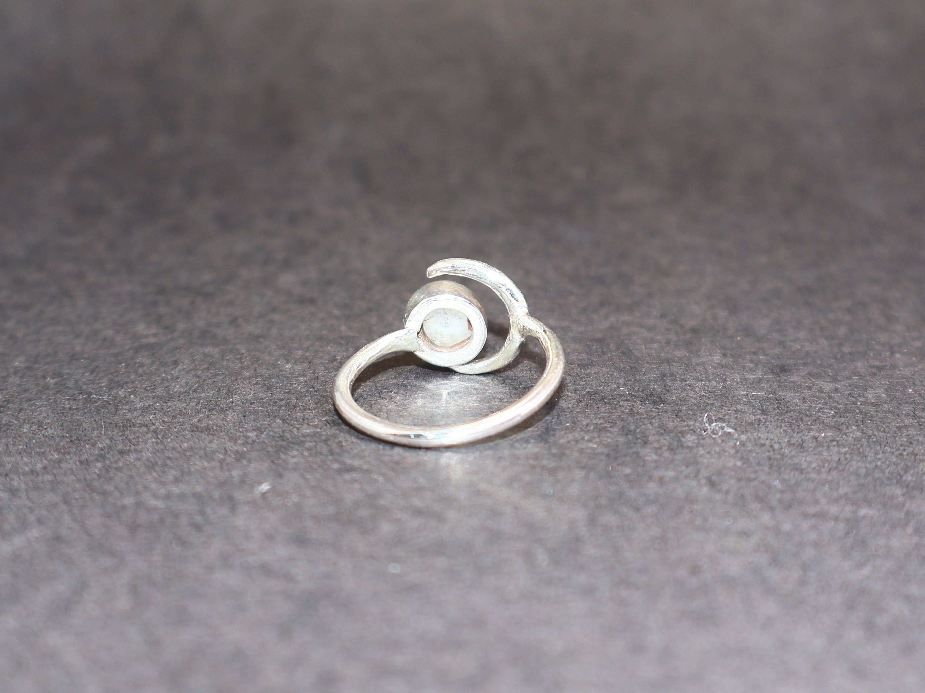 Handmade Rainbow Moonstone Ring, 925 Sterling Silver, Handmade Rings, Size ONE SIZE - 5 Thumbnail