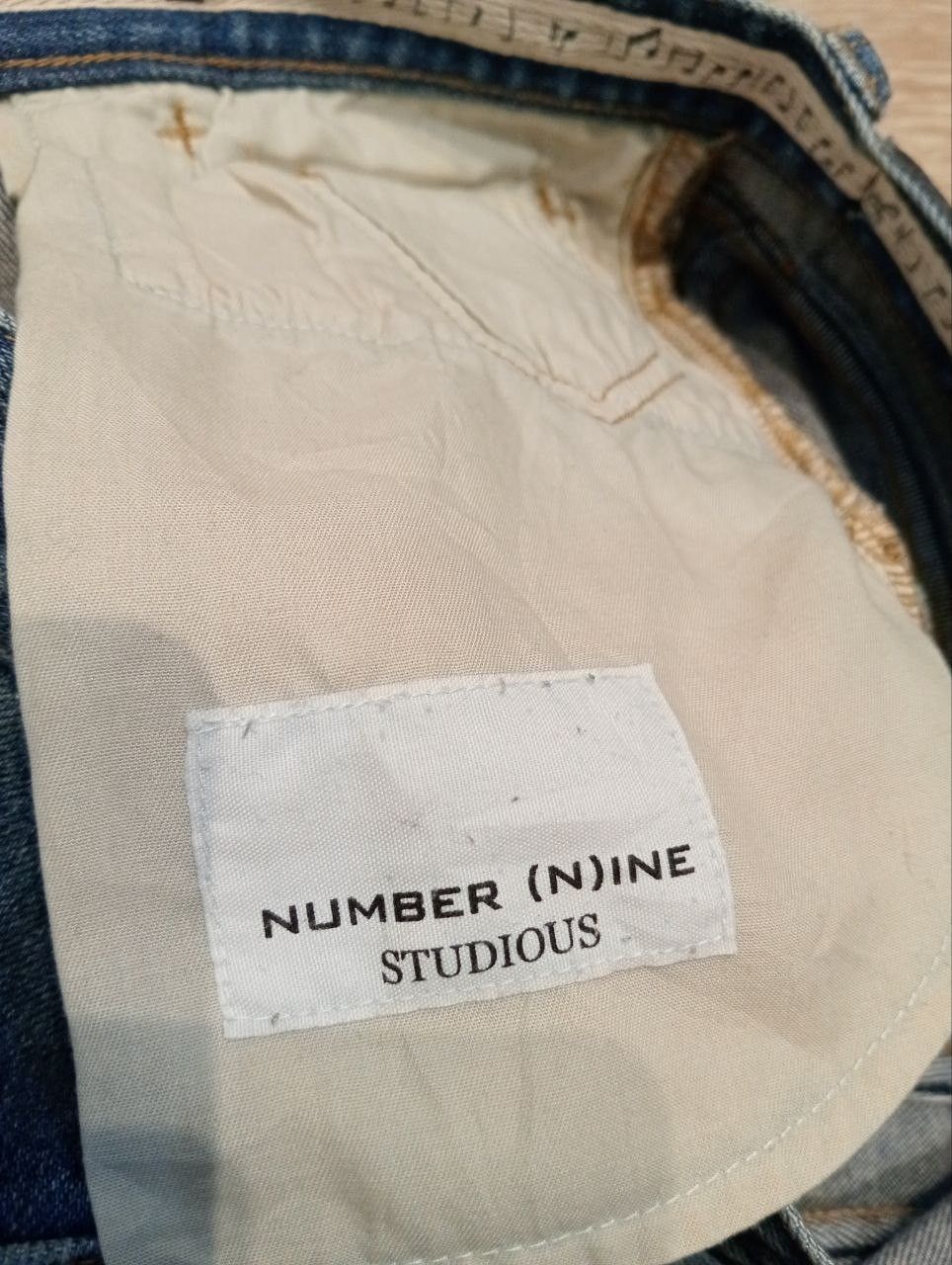 Number (N)ine NUMBER NINE x STUDIOUS BLUE DENIM STRETCH SKINNY PANTS Size US 29 - 6 Thumbnail