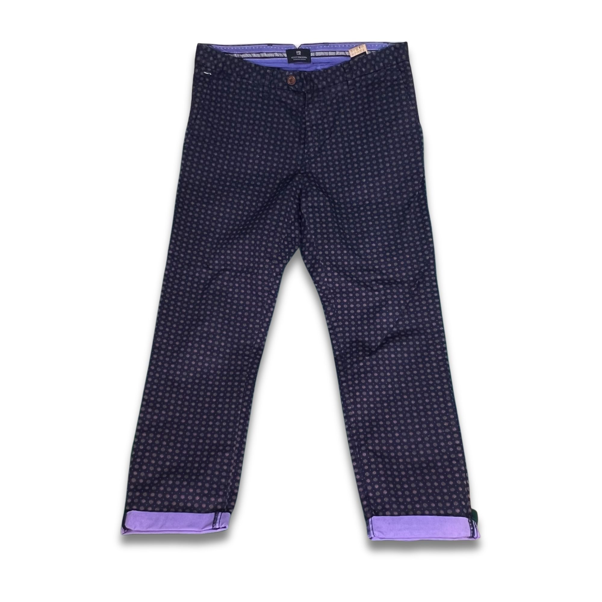Scotch & Soda Scotch & Soda Navy Blue Patterned Skinny Pants Size 30 Made Size US 30 / EU 46 - 2 Thumbnail
