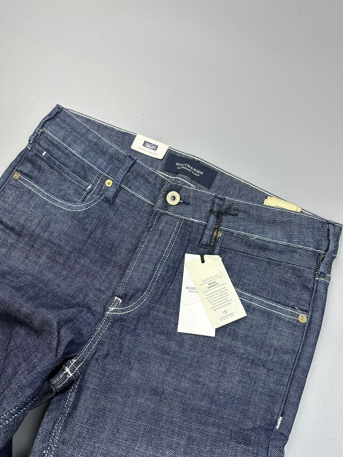 Scotch & Soda Scotch&Soda Skinny Fit Solid Blue Jeans Size US 29 - 4 Thumbnail
