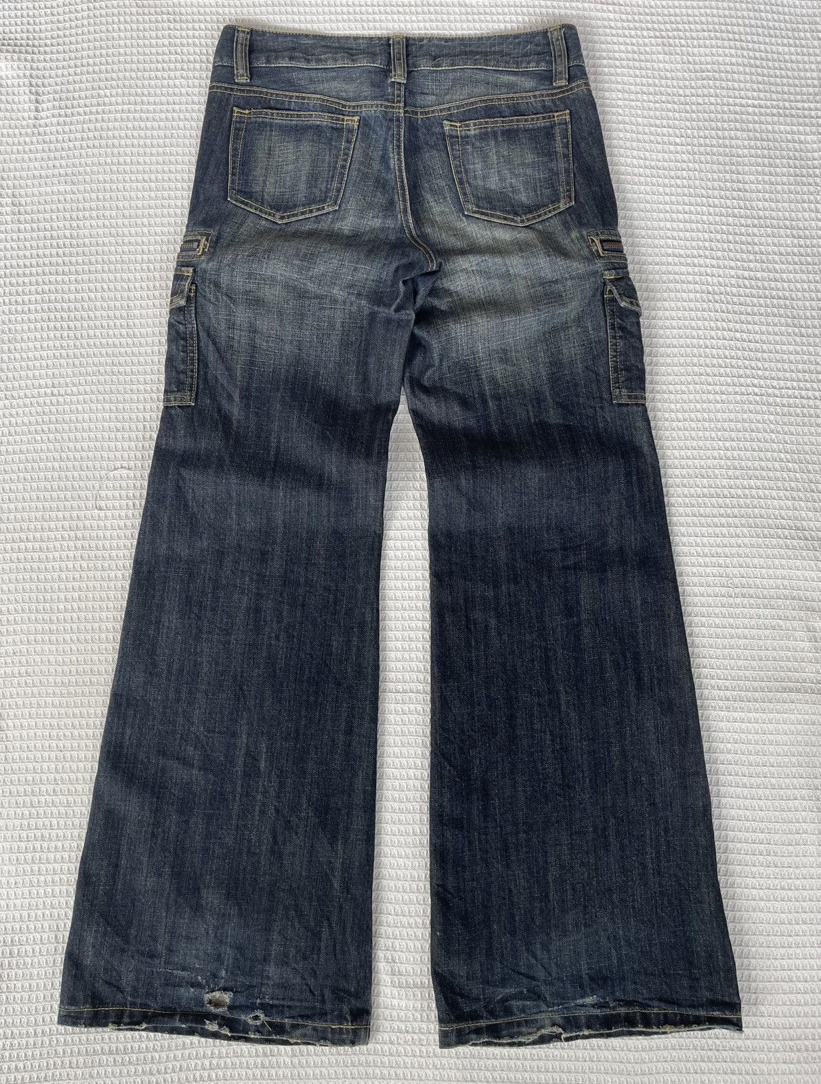 Hysteric Glamour Vintage’90s🔥ORIRIN🔥Flared Distressed Cargo Jeans Size US 30 / EU 46 - 3 Thumbnail