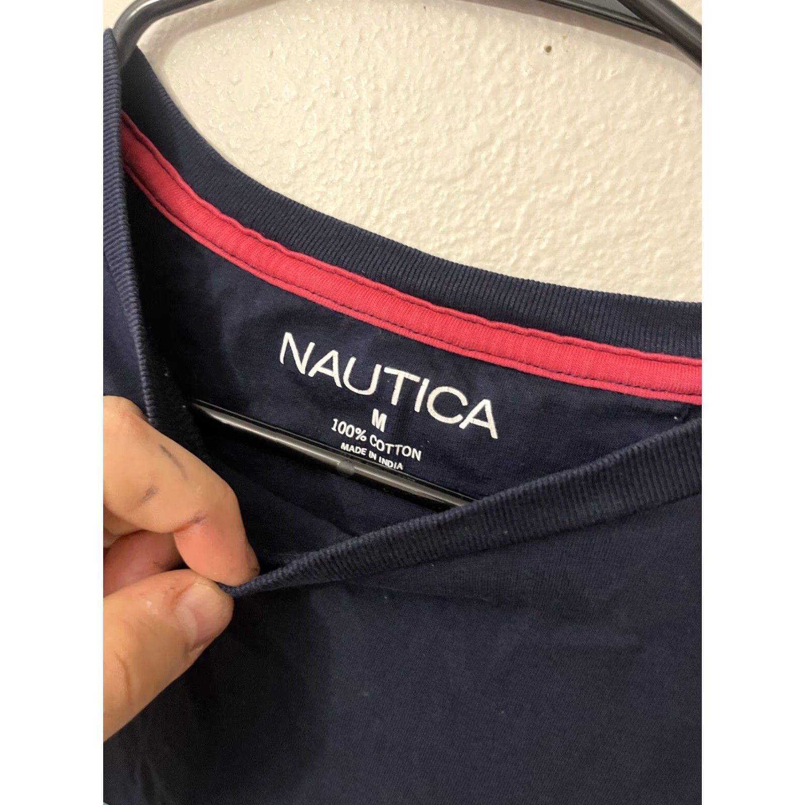 Nautica VINTAGE Nautica Shirt Men M Blue Short Sleeve Crew Neck Pocket 95% Cotton 5% Spandex Logo Beach Classic Size US M / EU 48-50 / 2 - 3 Thumbnail