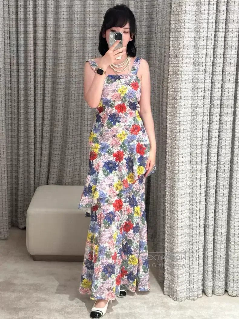 Chanel Chanel Colorful oil painting graffiti hollow flower dress Size XS / US 0-2 / IT 36-38 - 9 Thumbnail