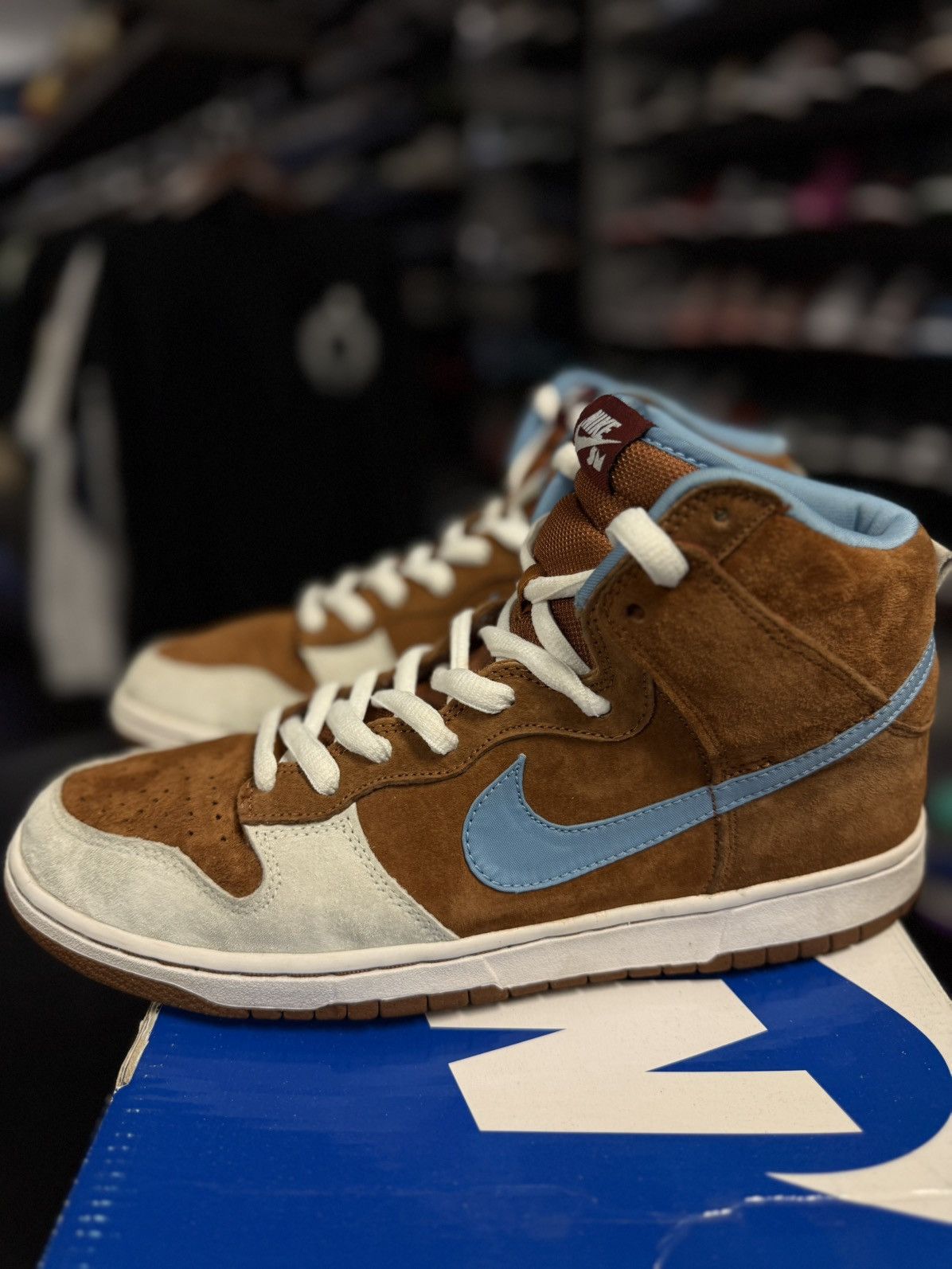 Nike Size 11 Nike SB Dunk High Mental 2009 Hazelnut Light Blue Size US 11 / EU 44 - 3 Thumbnail