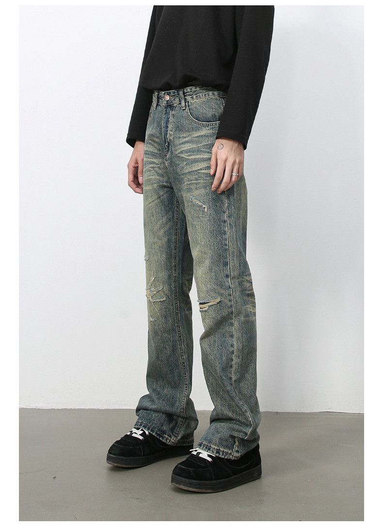 Japanese Brand × Jean American washed vintage loose ripped bootcut jeans Size US 32 / EU 48 - 4 Thumbnail