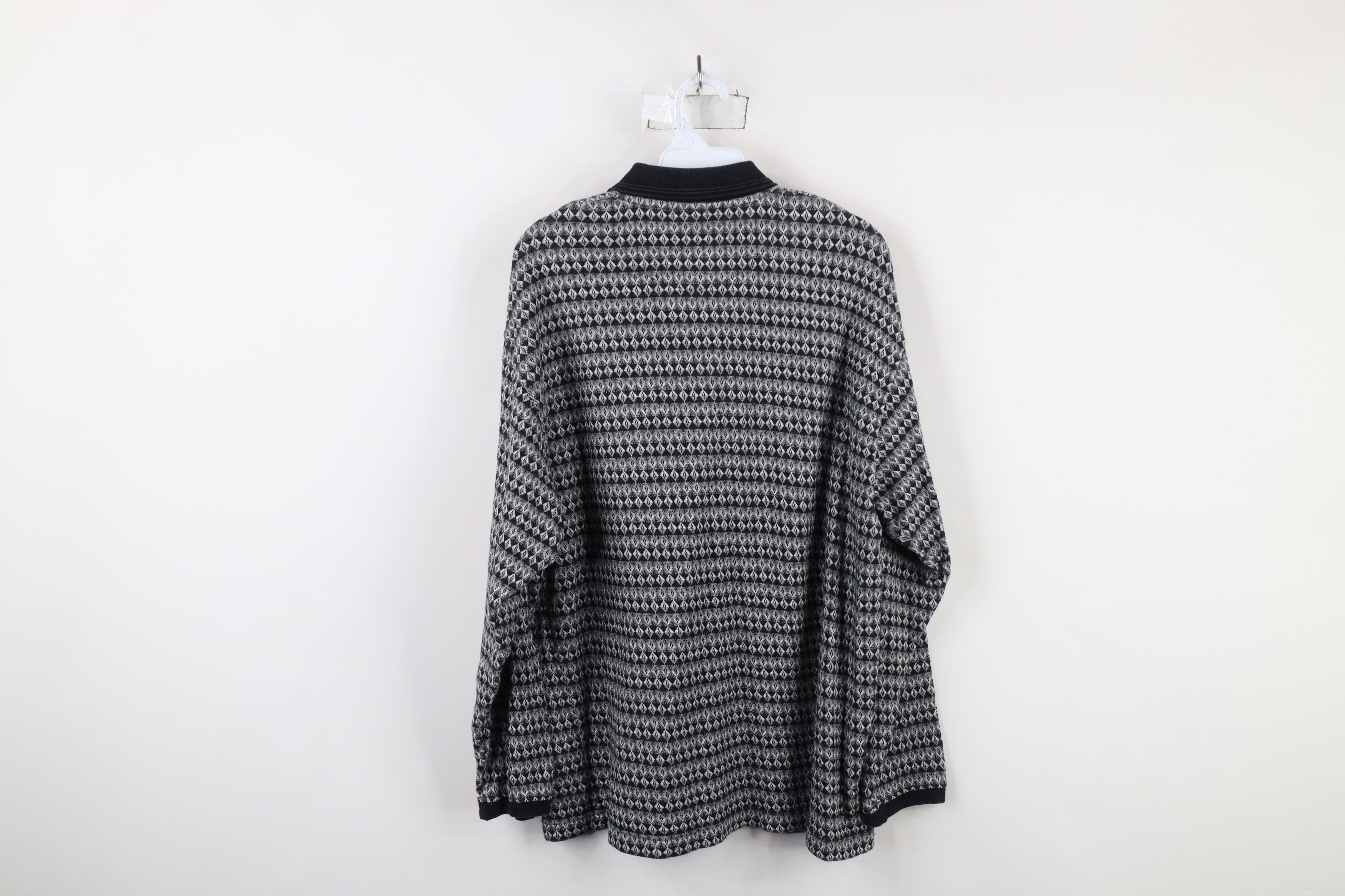 Vintage Vintage 90s Streetwear Diamond Knit Long Sleeve Polo Shirt Size US S / EU 44-46 / 1 - 8 Thumbnail