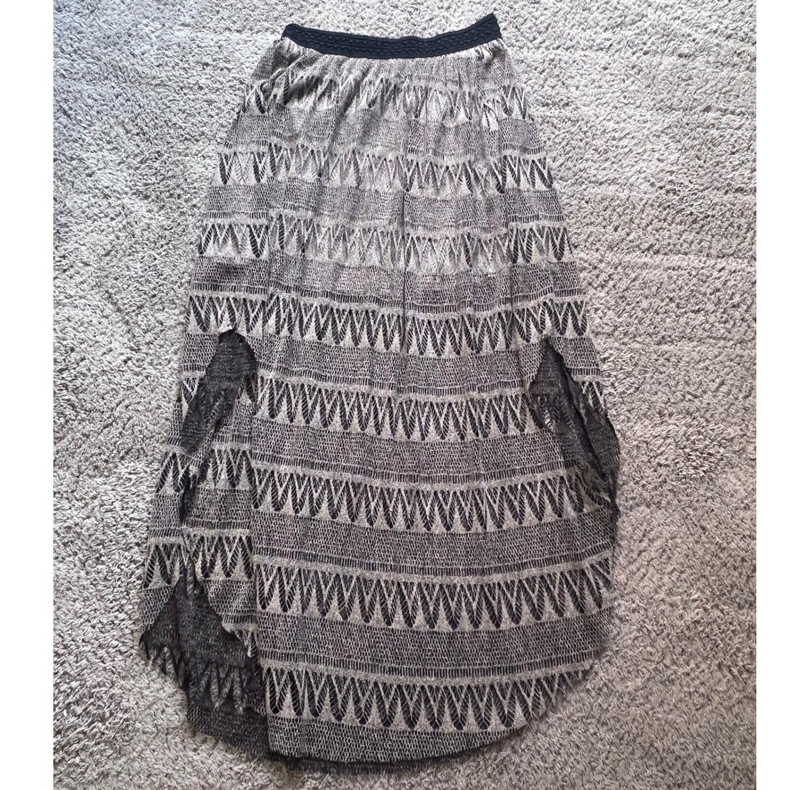 Other Miss Me Maxi Skirt Womens S Silver Black NWT Metallic Size 28" / US 6 / IT 42 - 1 Thumbnail