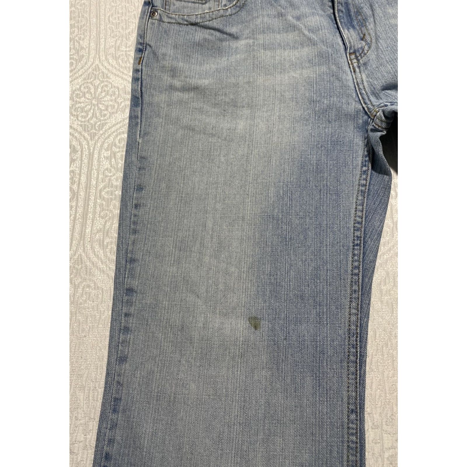 Denime Tony Hawk Jeans Mens 32x30 Light Wash Blue Denim Relaxed Straight Leg Jeans Men Size US 32 / EU 48 - 2 Thumbnail