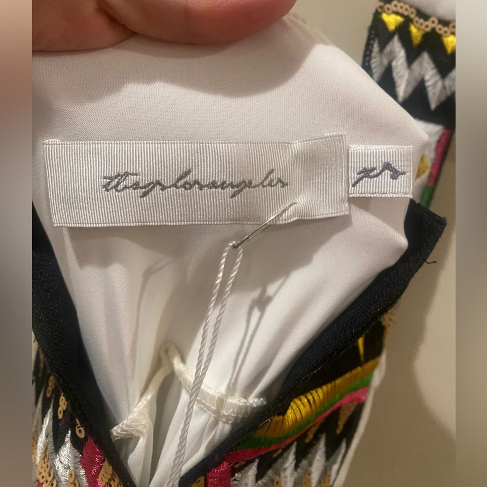 REVOLVE T-Bags LosAngeles Revolve Embroidered Front Maxi in White XS Size XS / US 0-2 / IT 36-38 - 4 Thumbnail