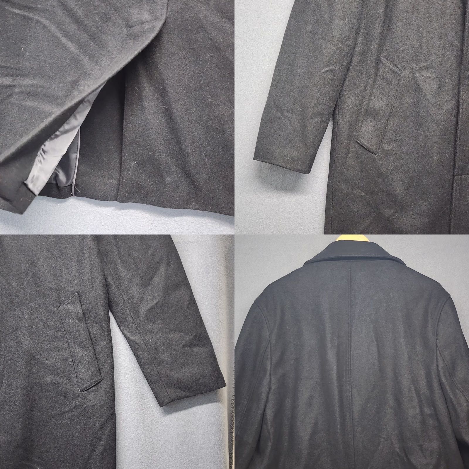 Lands' End Lands' End Wool Blend Overcoat Coat Mens M Regular Long Button Black Charcoal Top Dress Coat Size US M / EU 48-50 / 2 - 9 Thumbnail