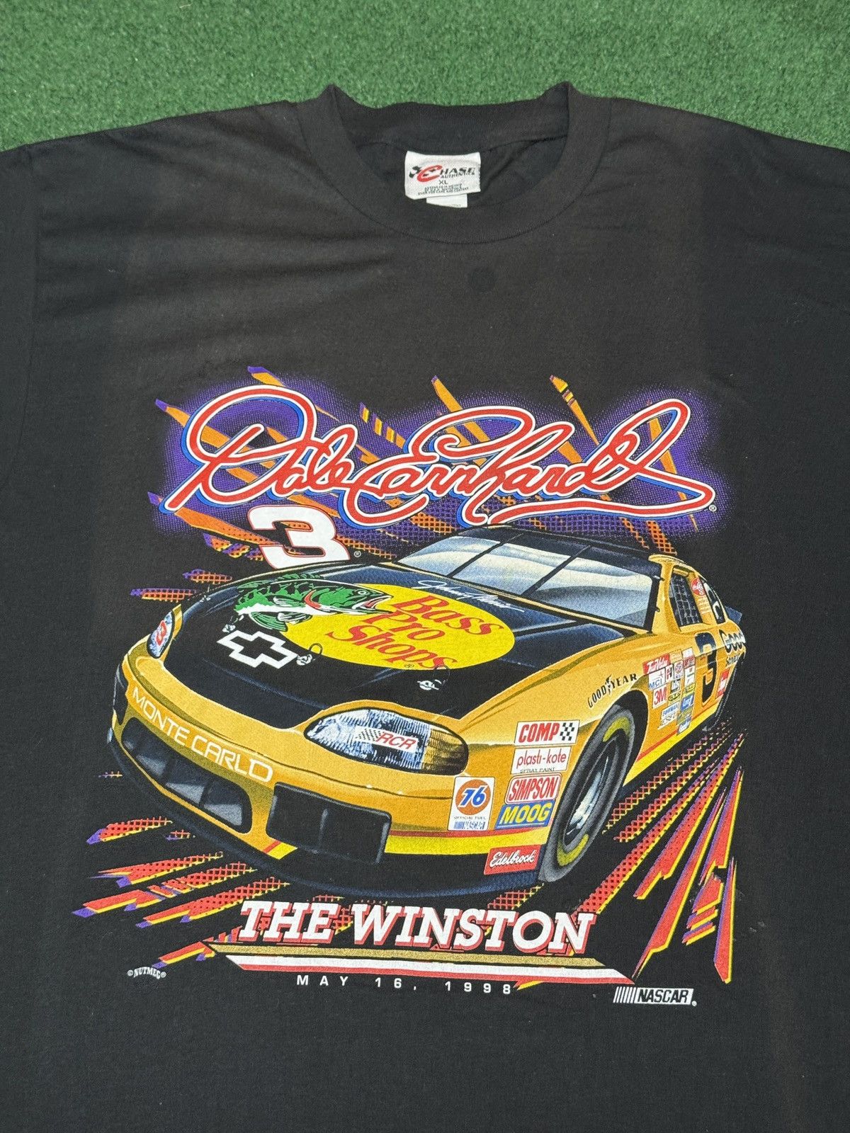 Chase Authentics Earnhardt Sr #3 Bass Pro Shops 90s Nutmeg Nascar XL T Shirt Size US XL / EU 56 / 4 - 2 Thumbnail