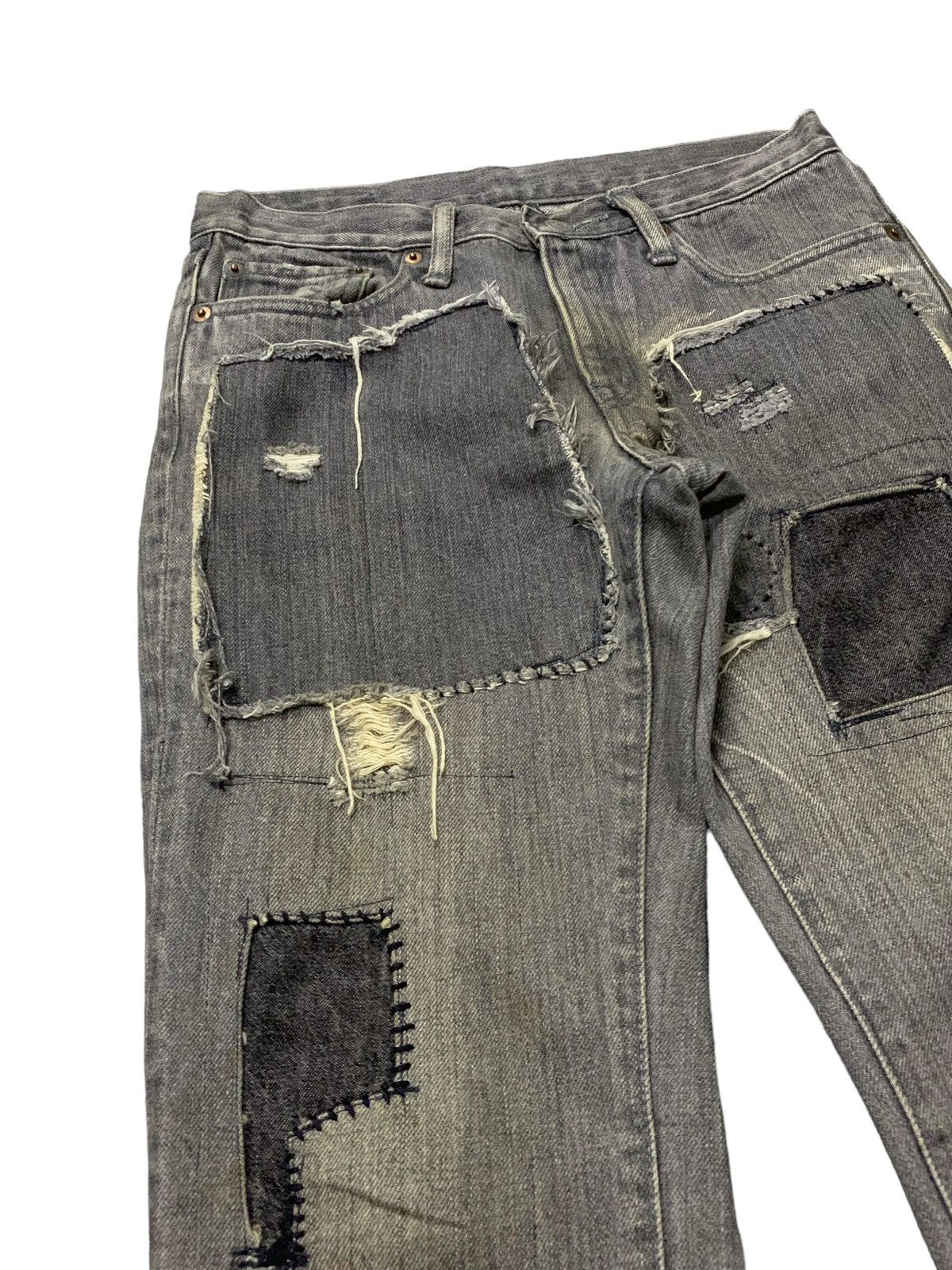 Kapital × Kapital Kountry Kapital Zipang Rat Crash Boro Patchwork Flared Jeans Size US 28 / EU 44 - 7 Thumbnail