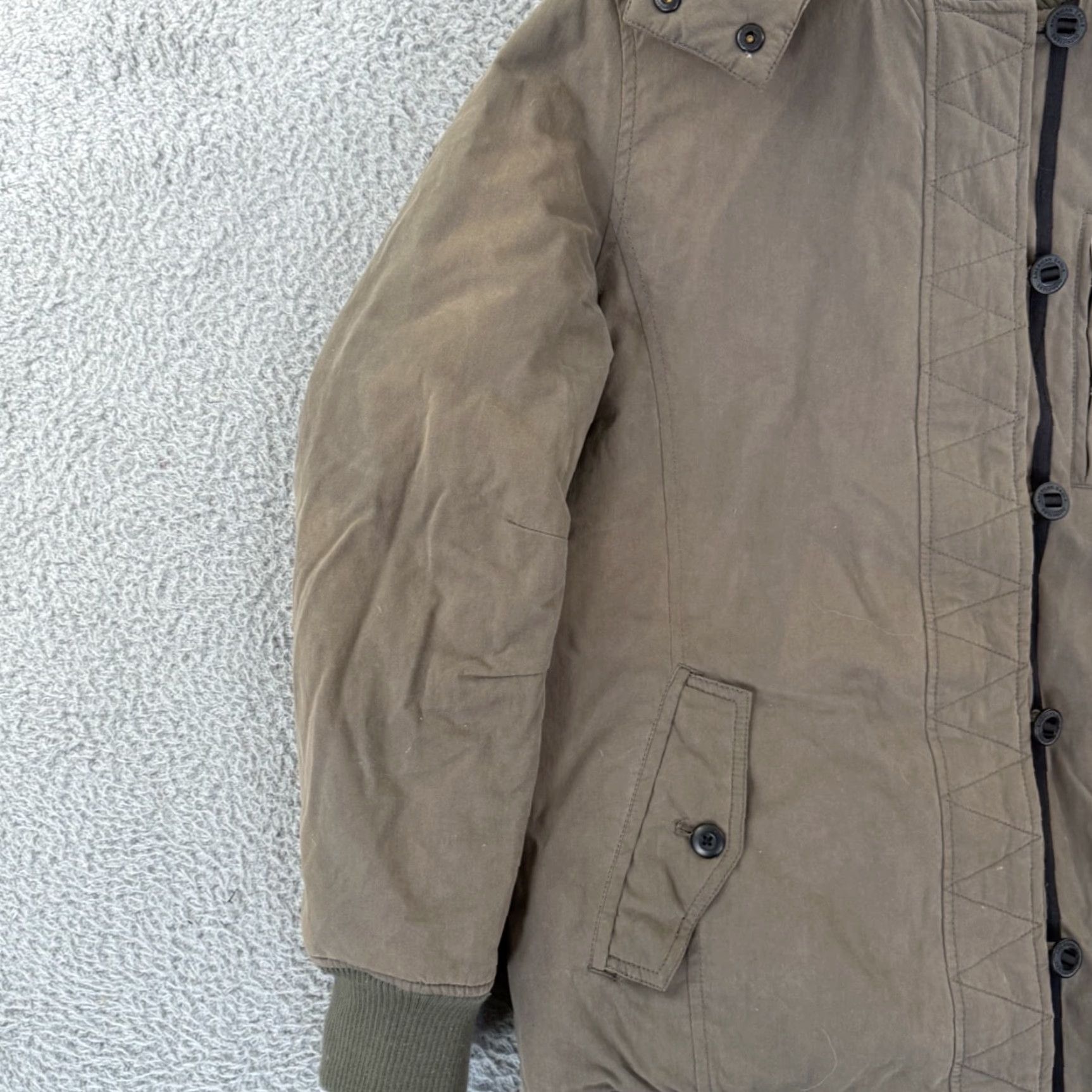 American Eagle Outfitters VINTAGE American Eagle Outfitters Jacket Womens Large Brown Lined Parka Faux Fur Hooded Zip Size L / US 10 / IT 46 - 4 Thumbnail