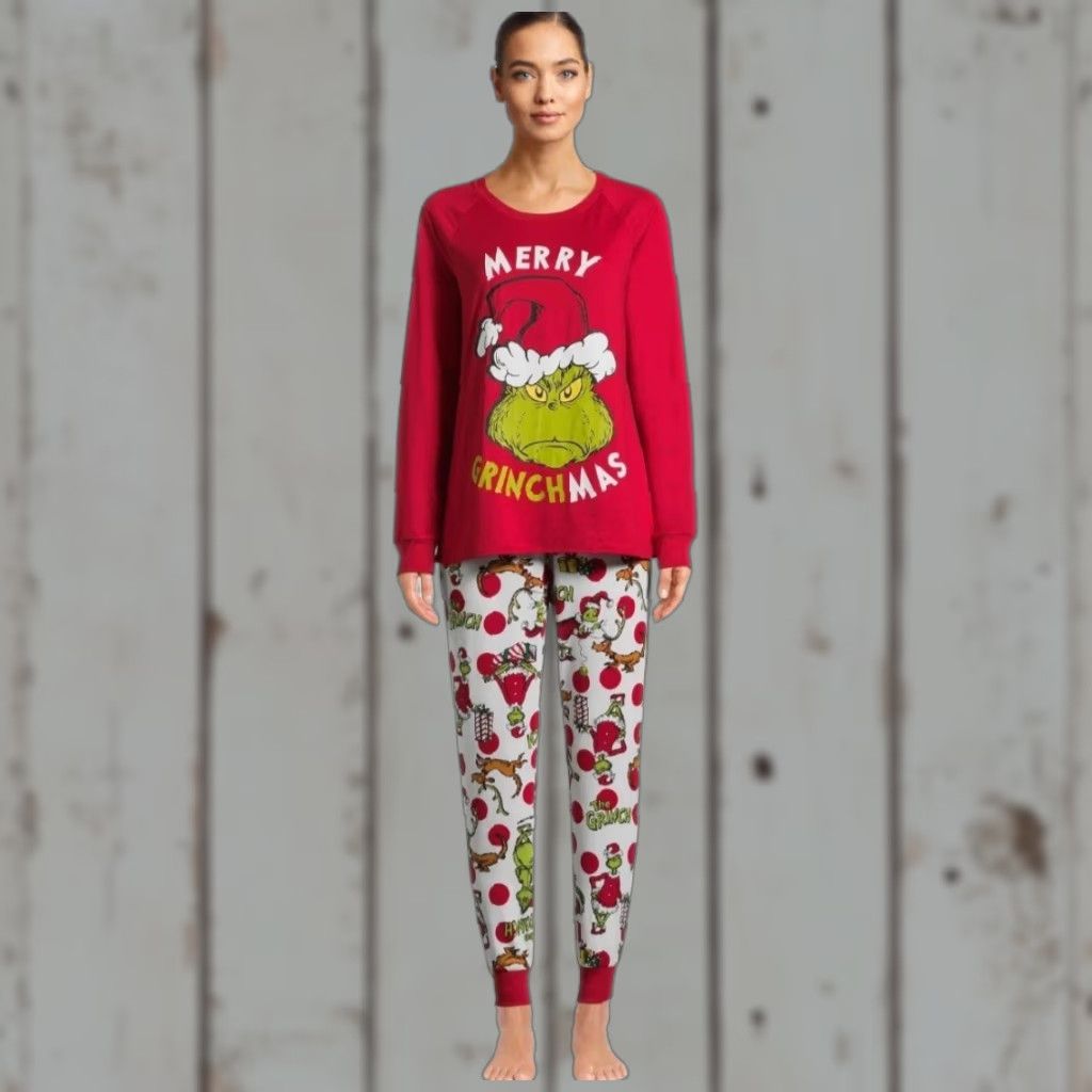 Vintage THE GRINCH DR.SEUSS Pajamas Women's Sz S Red/green Christmas 2 Piece Set Pajama Set Shirt? No. Size ONE SIZE - 1 Thumbnail