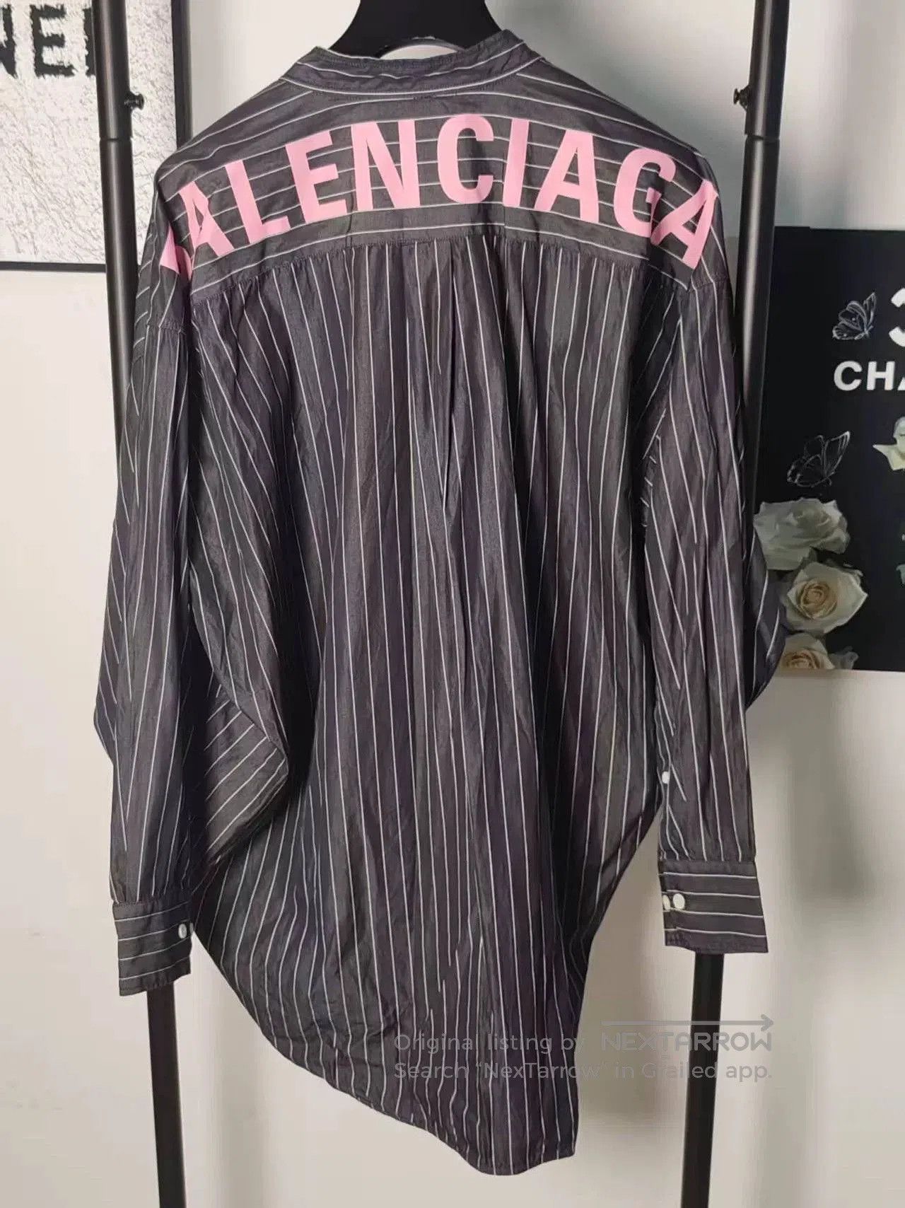 Balenciaga Balenciaga Stripe Logo Shirt. Size US M / EU 48-50 / 2 - 2 Thumbnail