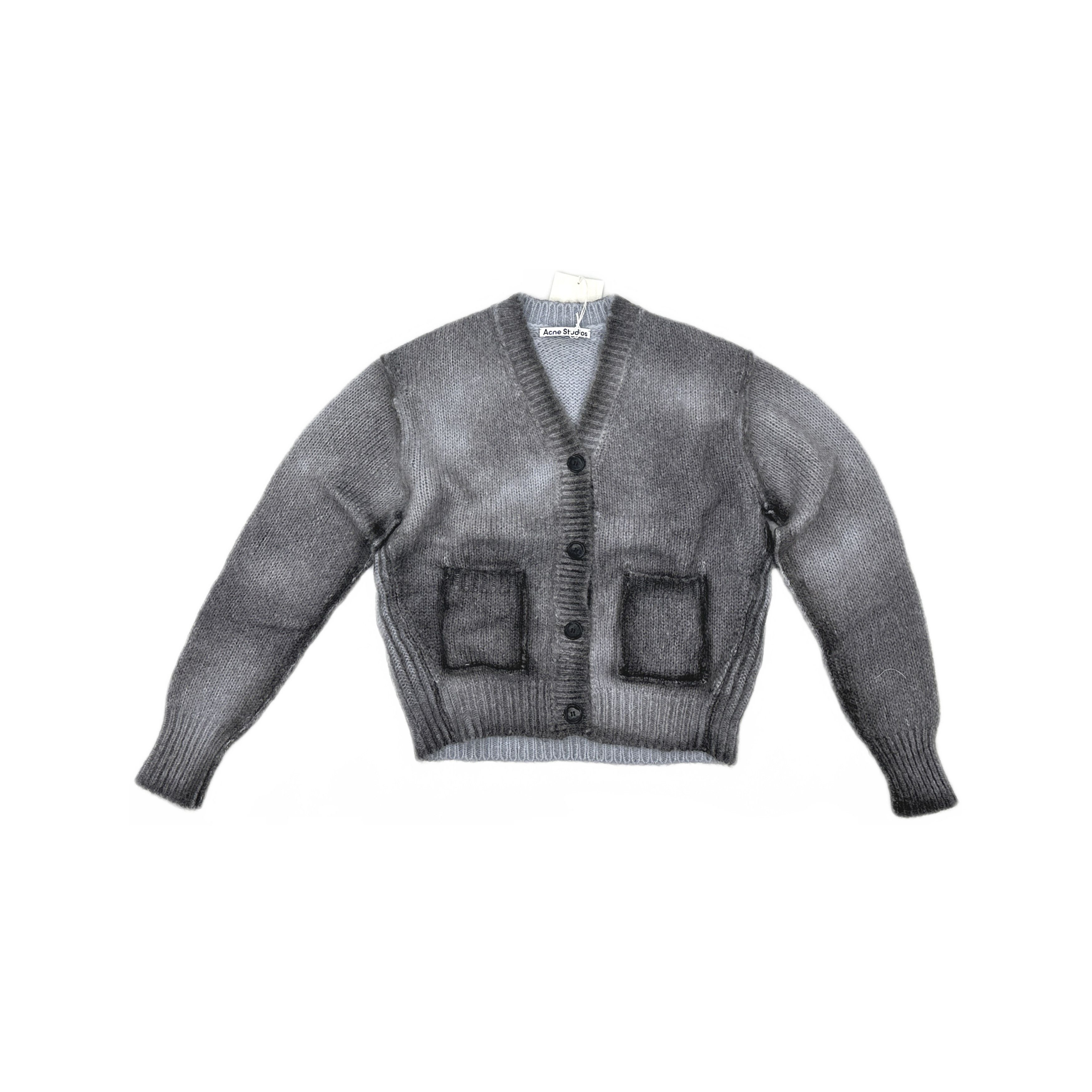 Acne Studios Acne Studios Gray Mohair Cardigan Sweater XS | Grailed