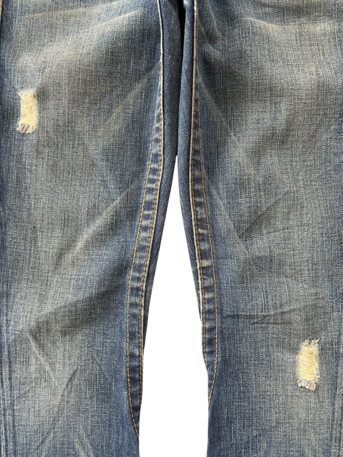 True Religion Vintage True Religion Joey Mud Wash Distress Flare Jeans Size 27" / US 4 / IT 40 - 3 Thumbnail
