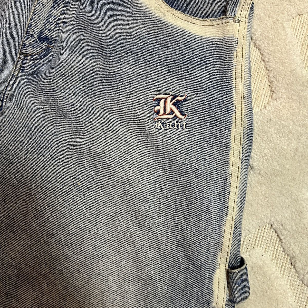 Karl Kani Crazy Vintage Y2K Karl Kani Embroidered Jean Shorts Size US 37 - 11 Thumbnail
