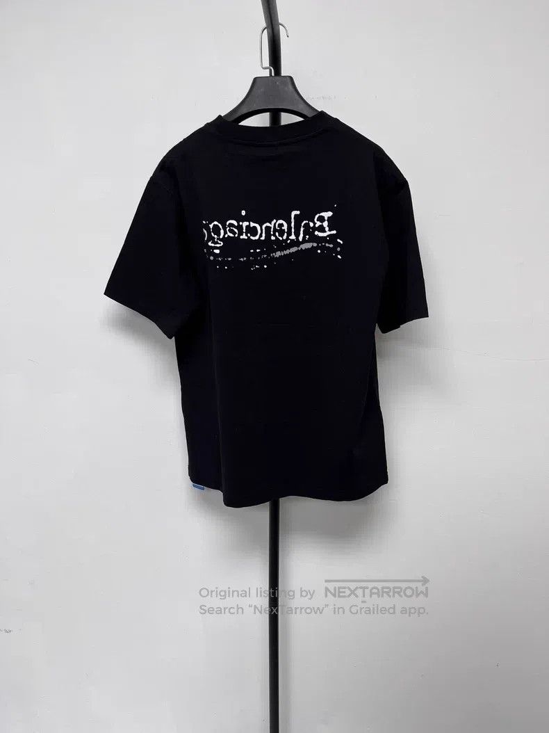 Balenciaga Balenciaga Letter Print Round Neck Short Sleeve T-Shirt Size M / US 6-8 / IT 42-44 - 2 Thumbnail