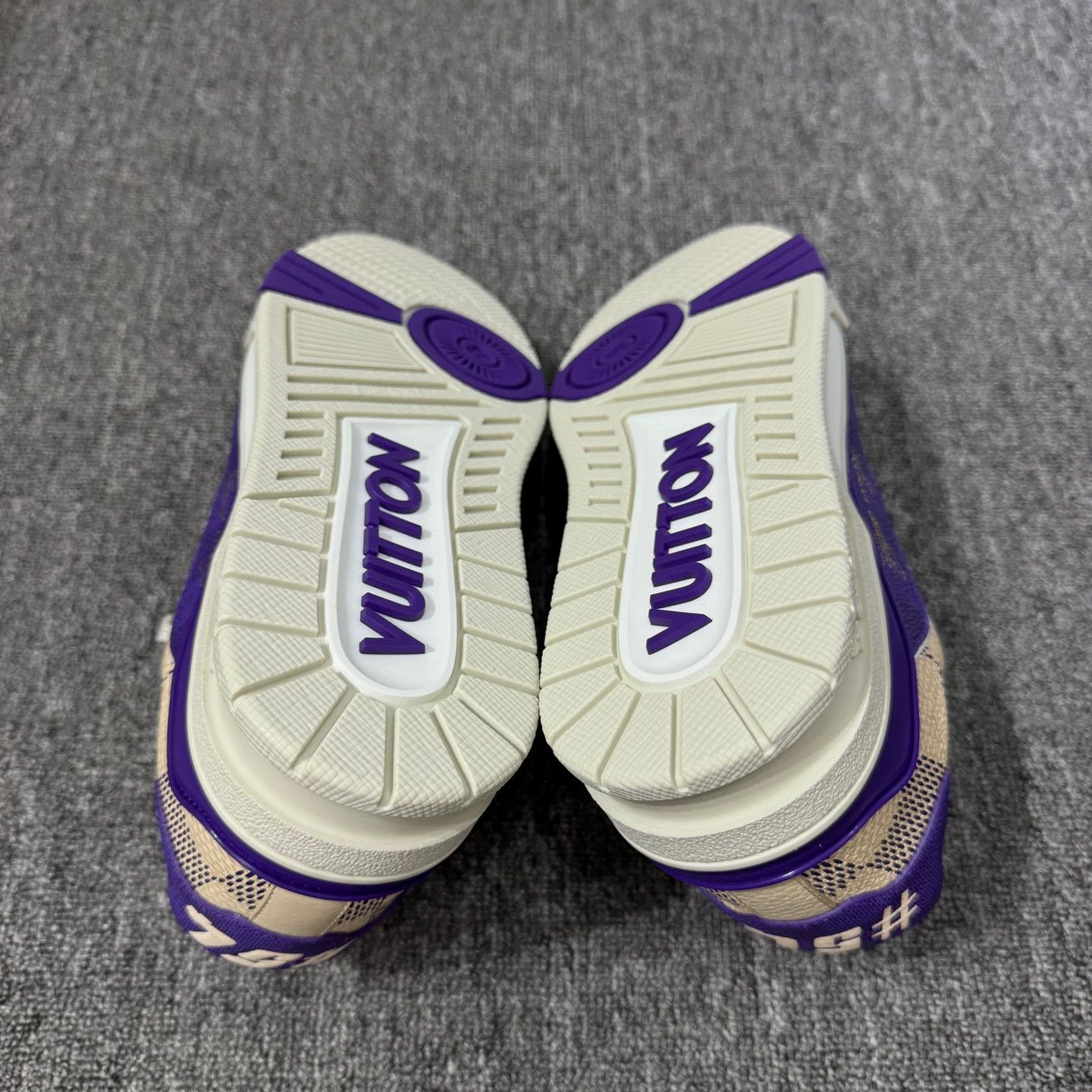 Louis Vuitton LV White Purple Damier Trainer UK7 Size US 8 / EU 41 - 4 Thumbnail