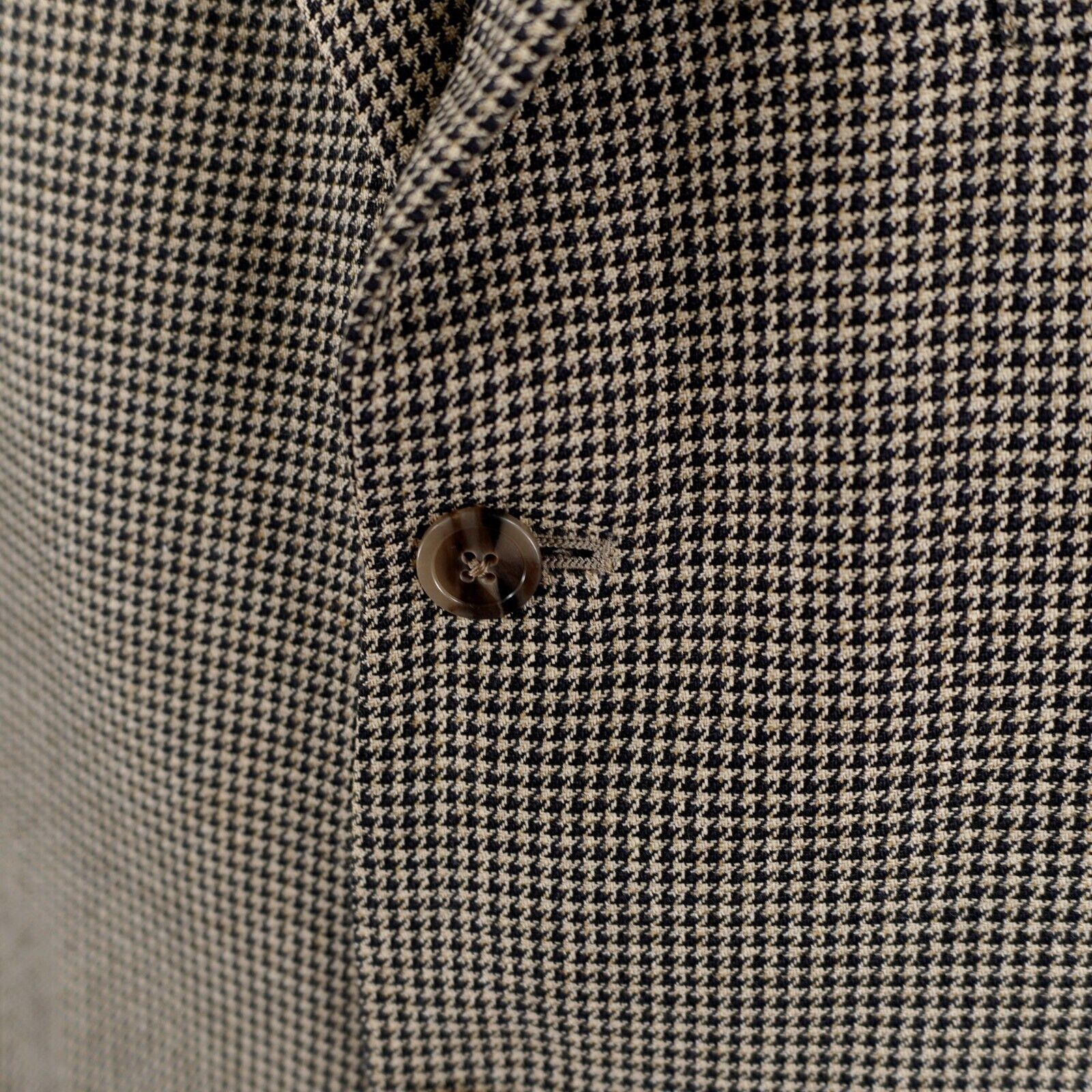 Hart Schaffner Marx Hart Schaffner Marx Parisian Tweed Wool Houndstooth Black Ta Size 42L - 3 Thumbnail