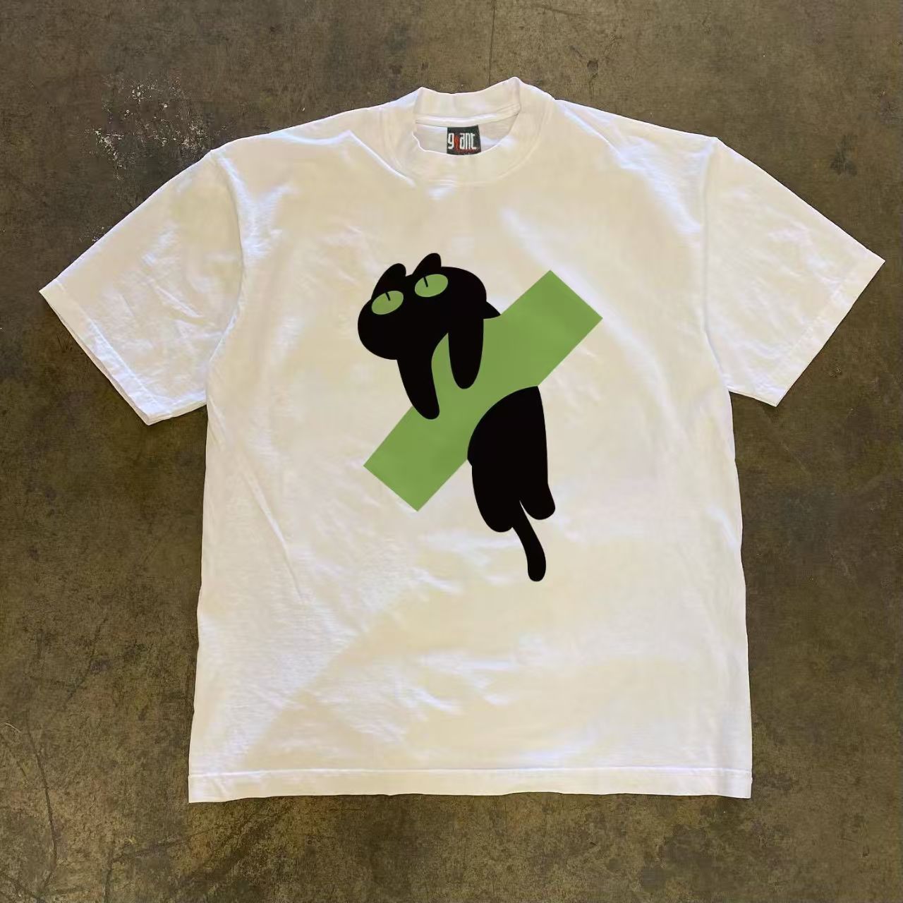 Japanese Brand White washed retro cartoon cat print t-shirt Size US M / EU 48-50 / 2 - 1 Thumbnail