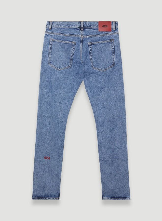 424 On Fairfax Ss Pantalone Mens Slim Blue Jeans Size 54