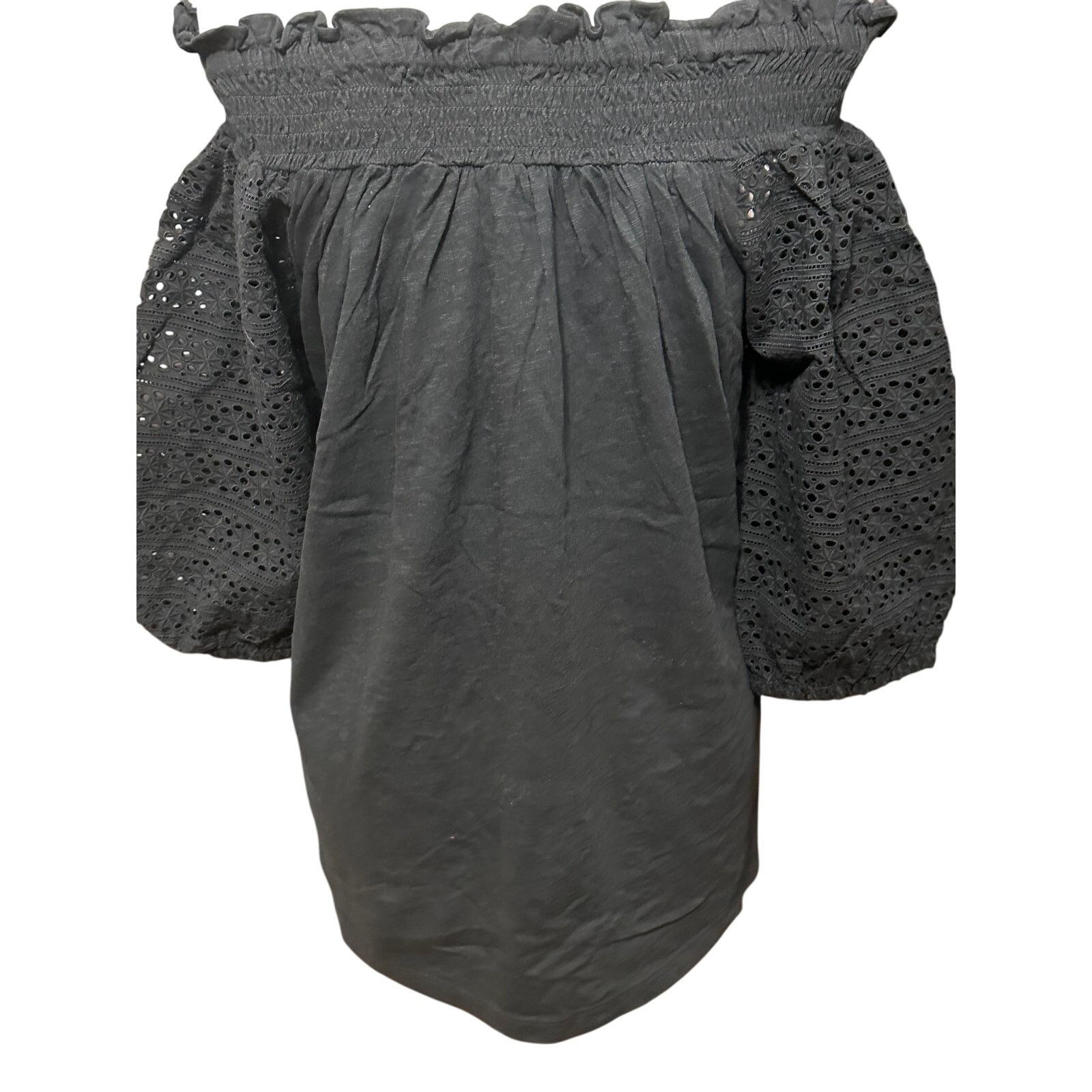 Ralph Lauren Ralph Lauren Off Shoulder Blouse Eyelet Lace Black Womens XS Size XS / US 0-2 / IT 36-38 - 7 Thumbnail