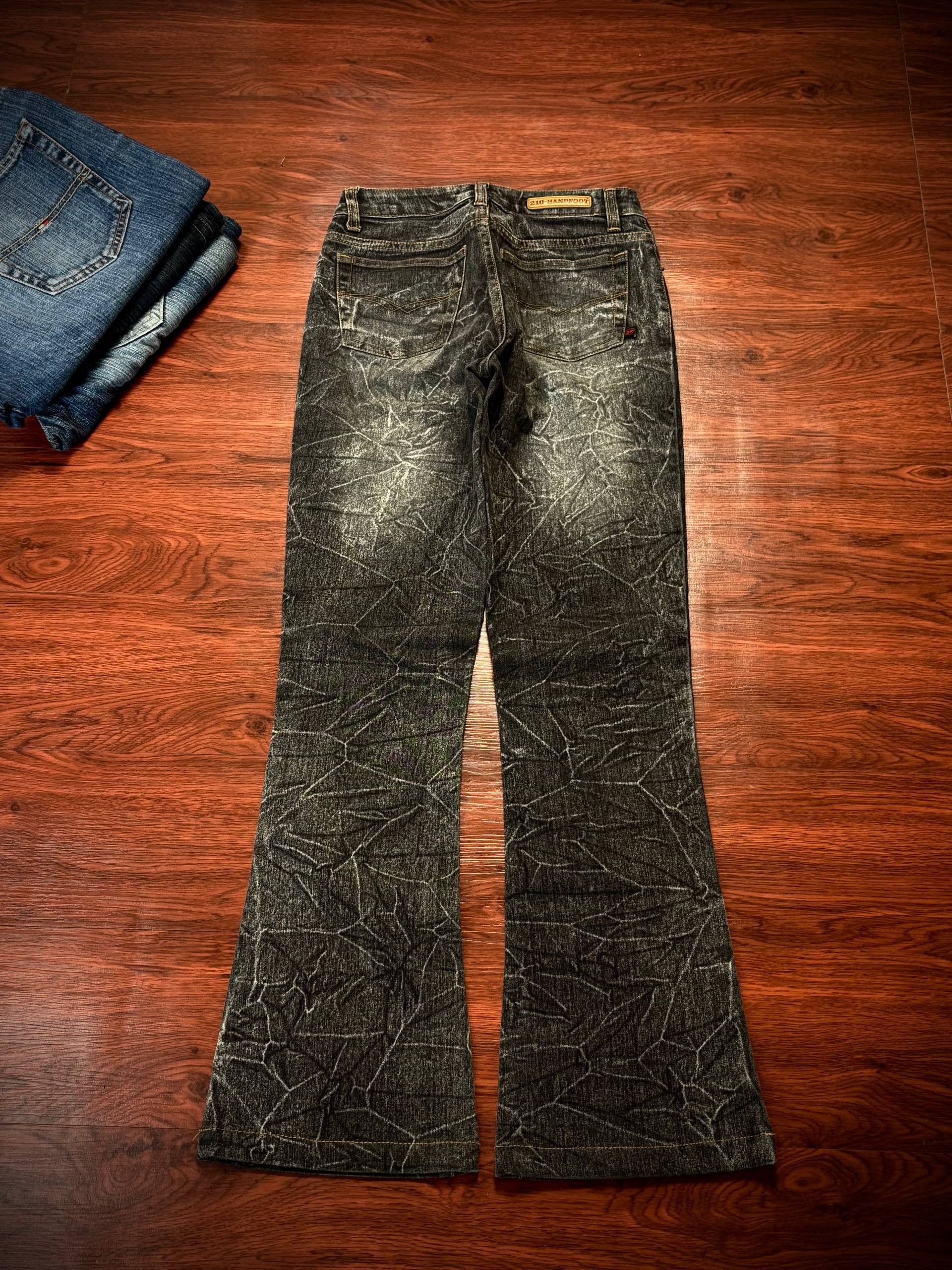 Tornado Mart Vintage Japanese 210 Flare Jeans Crack Wash Denim Pants Size 28" / US 6 / IT 42 - 3 Thumbnail